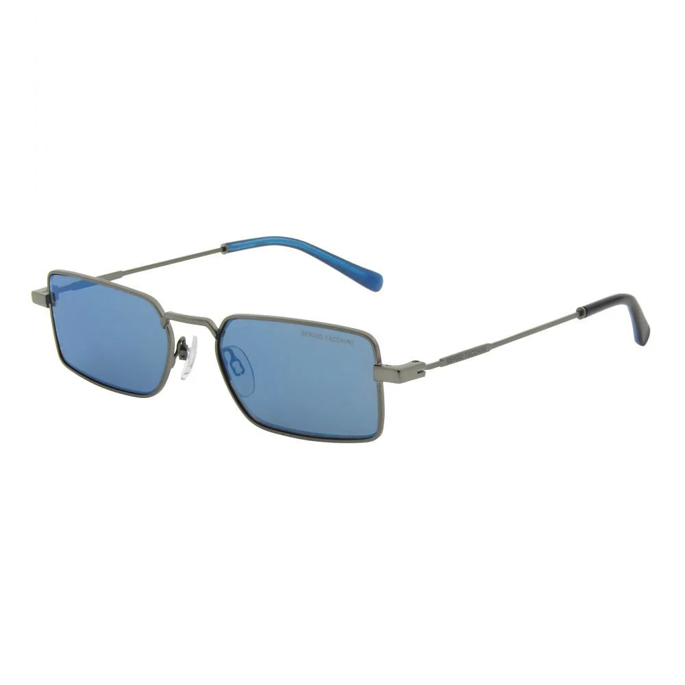 Sergio Tacchini Men's Rectangular Gunmetal and Blue