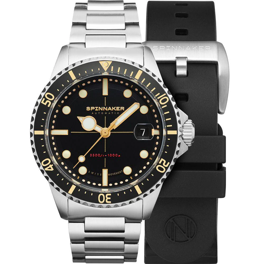 Spinnaker Men's Black Tesei Mille Metri Watch