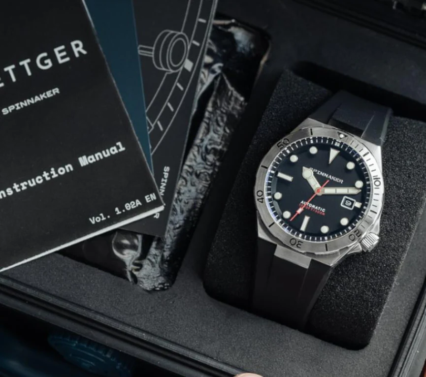 Spinnaker Obsidian Black Automatic Watch - Image 4