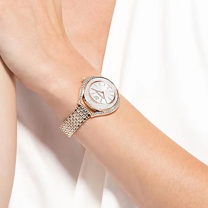 Swarovski Crystalline Aura Ladies Rose Gold Watch - Image 2