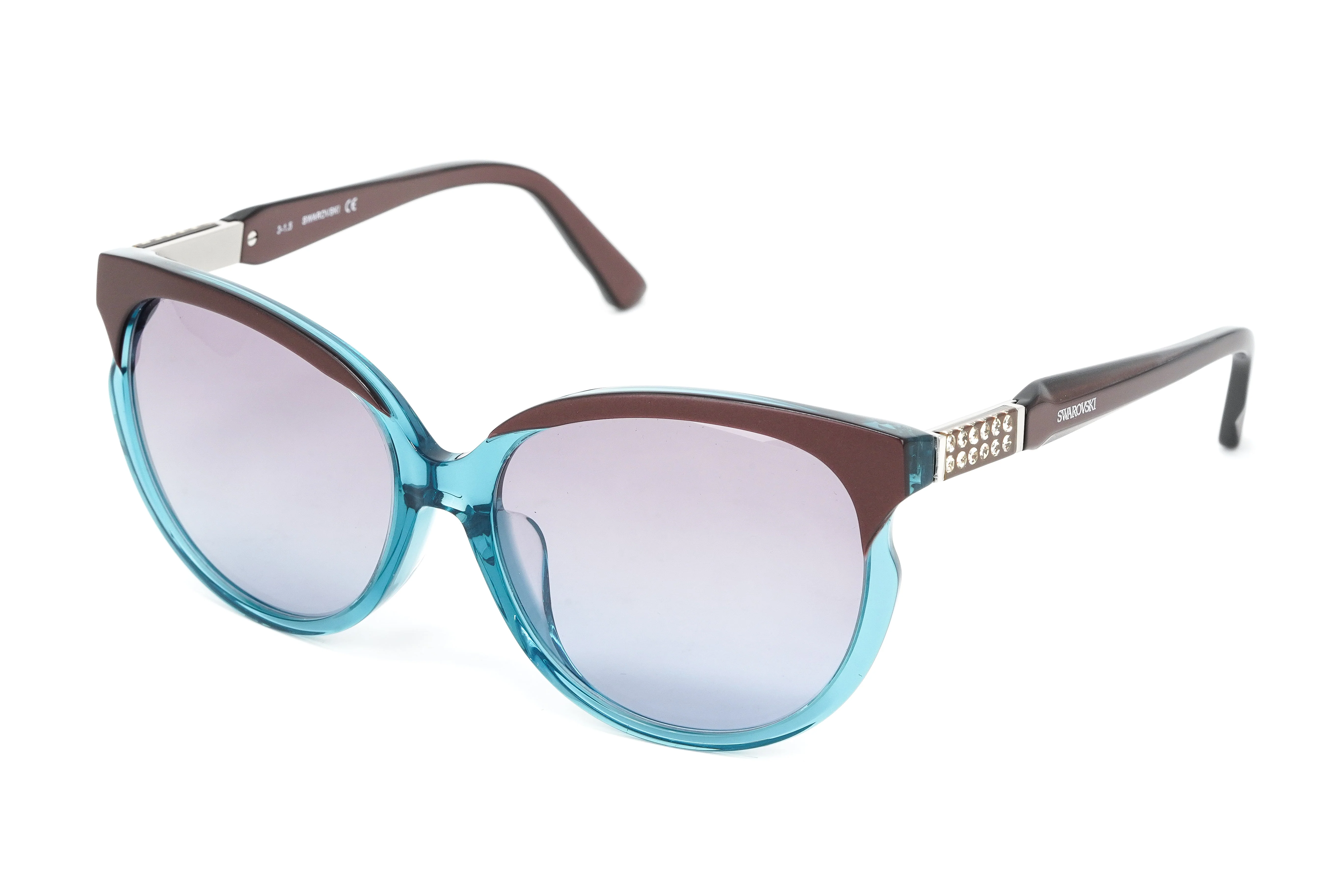 Swarovski Emilia Women's Sunglasses Oversized Oval Blue - Image 2