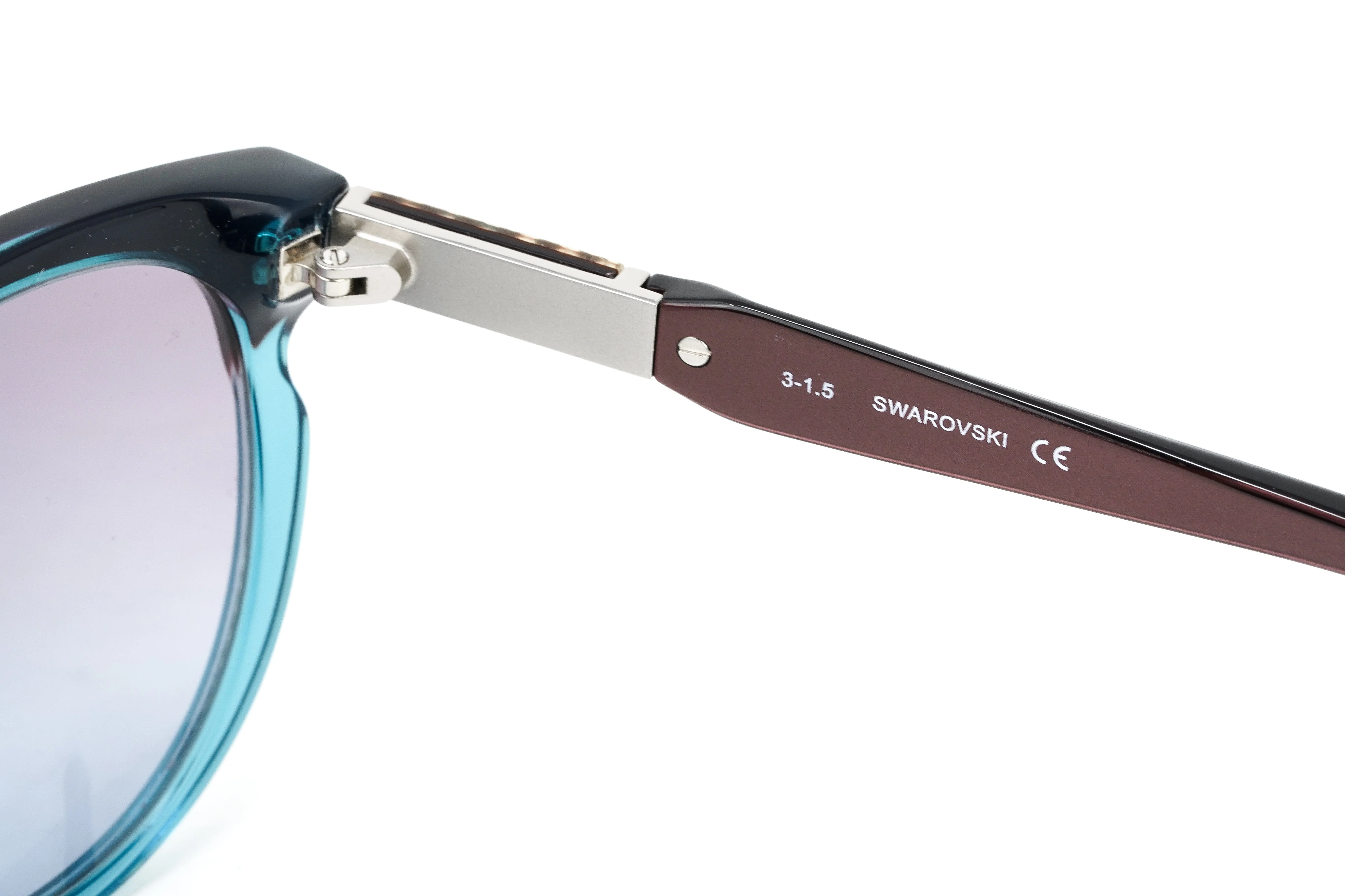 Swarovski Emilia Women's Sunglasses Oversized Oval Blue - Image 3
