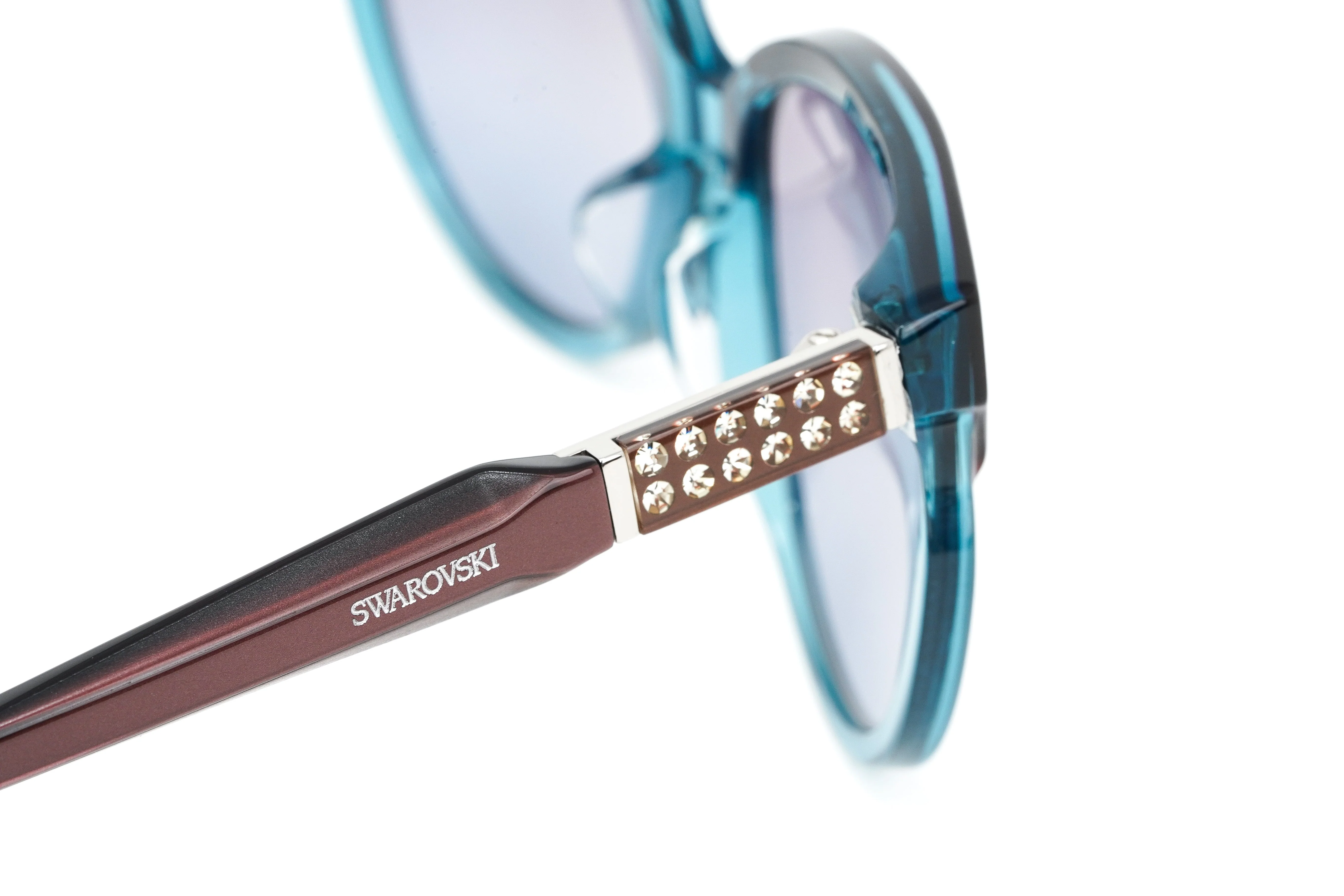 Swarovski Emilia Women's Sunglasses Oversized Oval Blue - Image 5