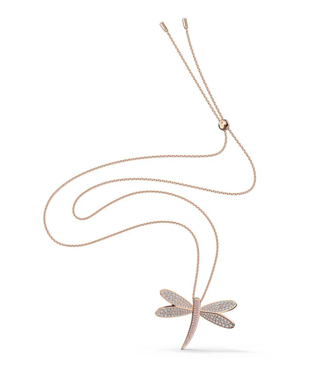 Swarovski Eternal Flower Rose Gold Necklace - Image 2
