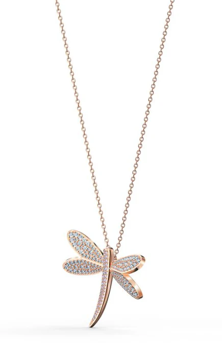 Swarovski Eternal Flower Rose Gold Necklace - Image 3