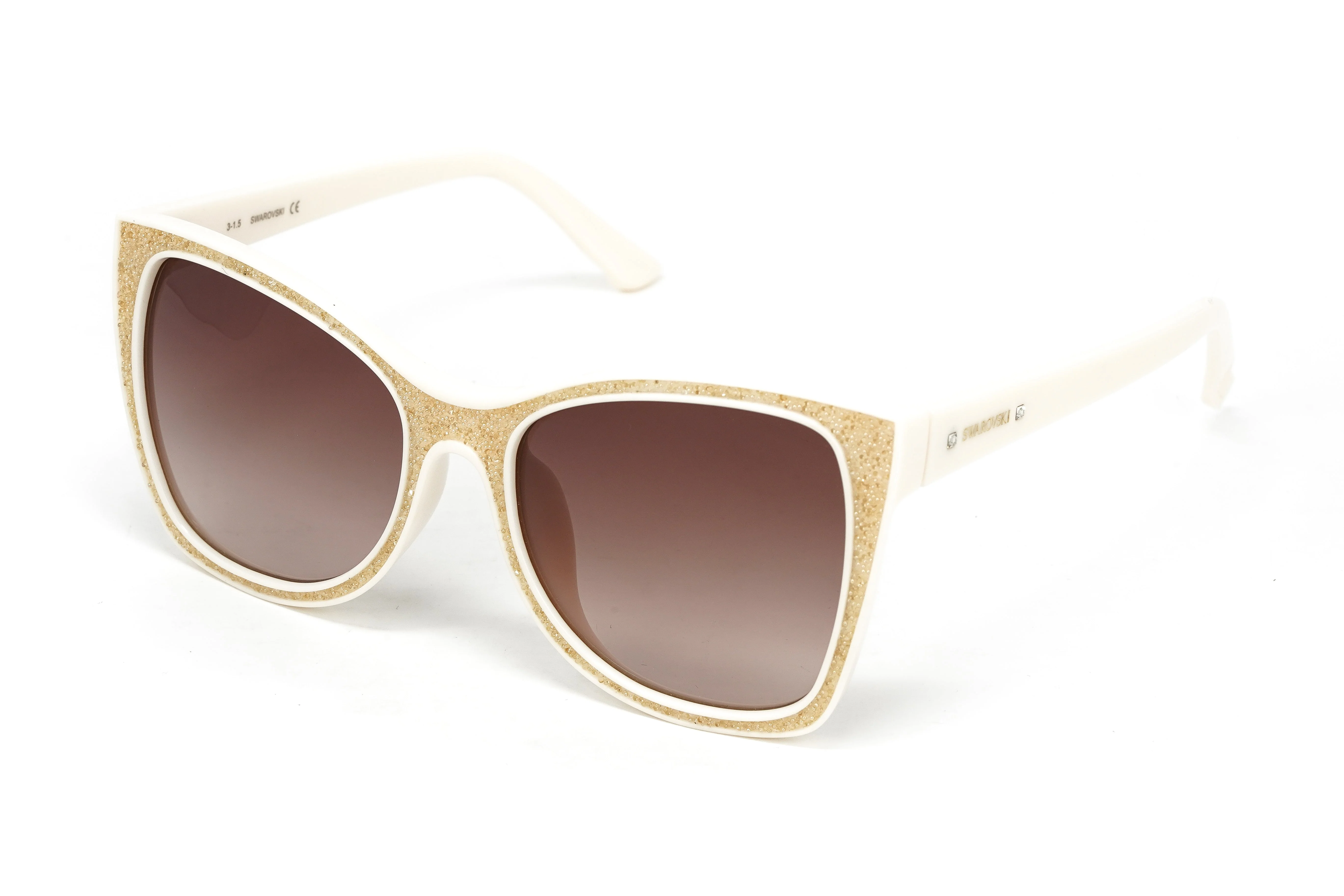 Swarovski Farrel Women's Sunglasses Square Cat Eye Cream - Image 2