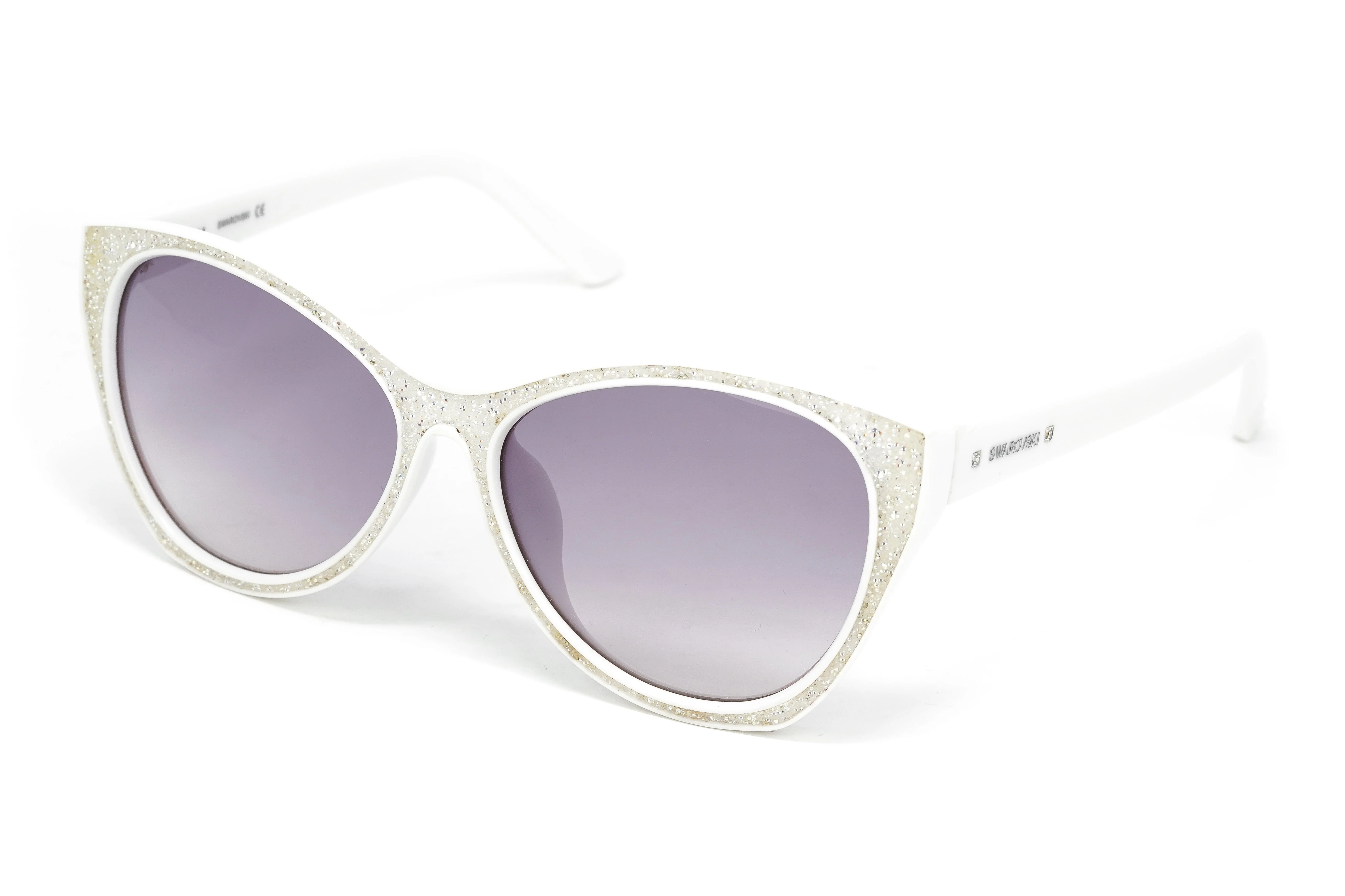 Swarovski Funky Women's Sunglasses Cat Eye Pilot White - Image 2