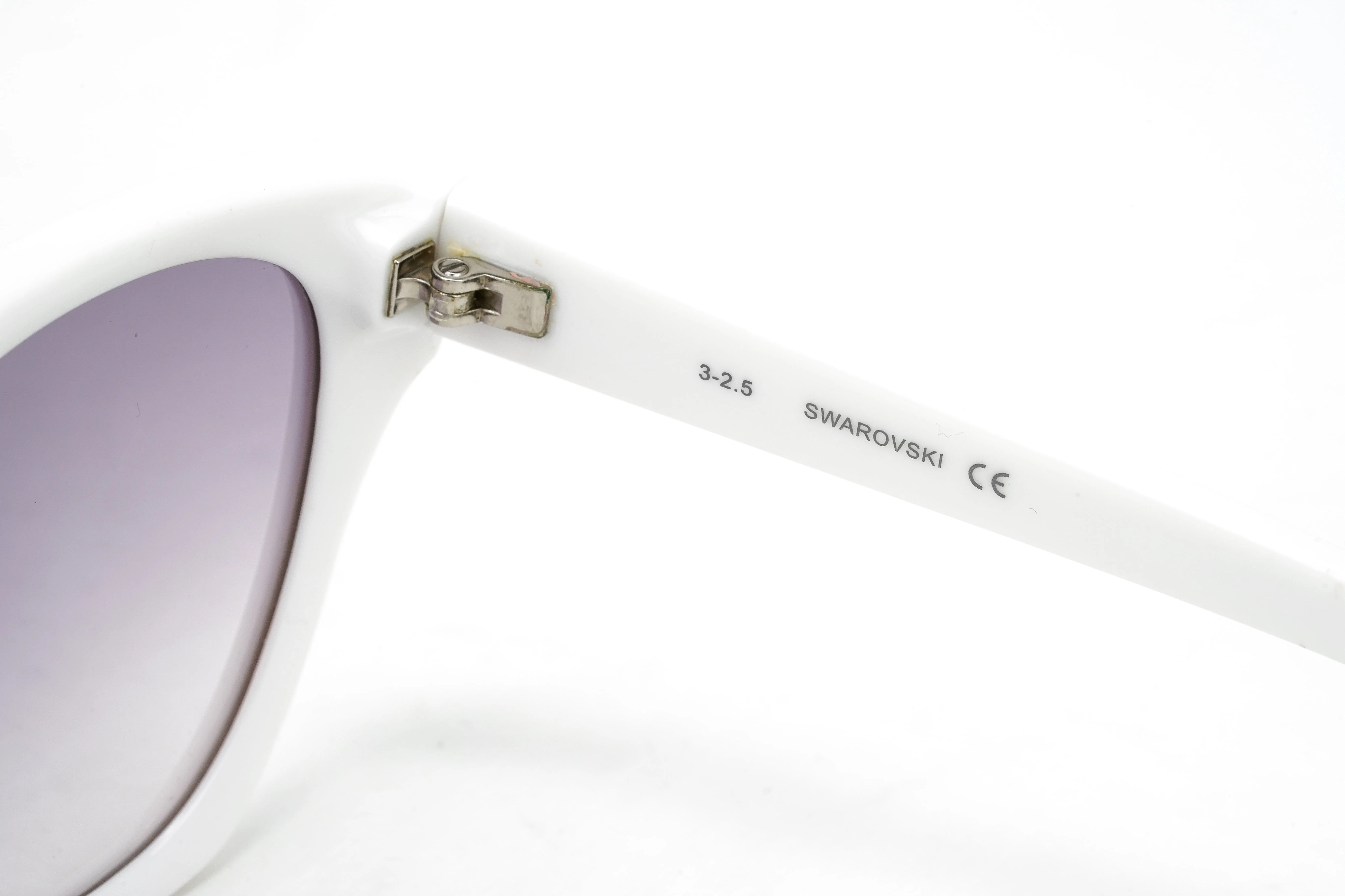 Swarovski Funky Women's Sunglasses Cat Eye Pilot White - Image 3