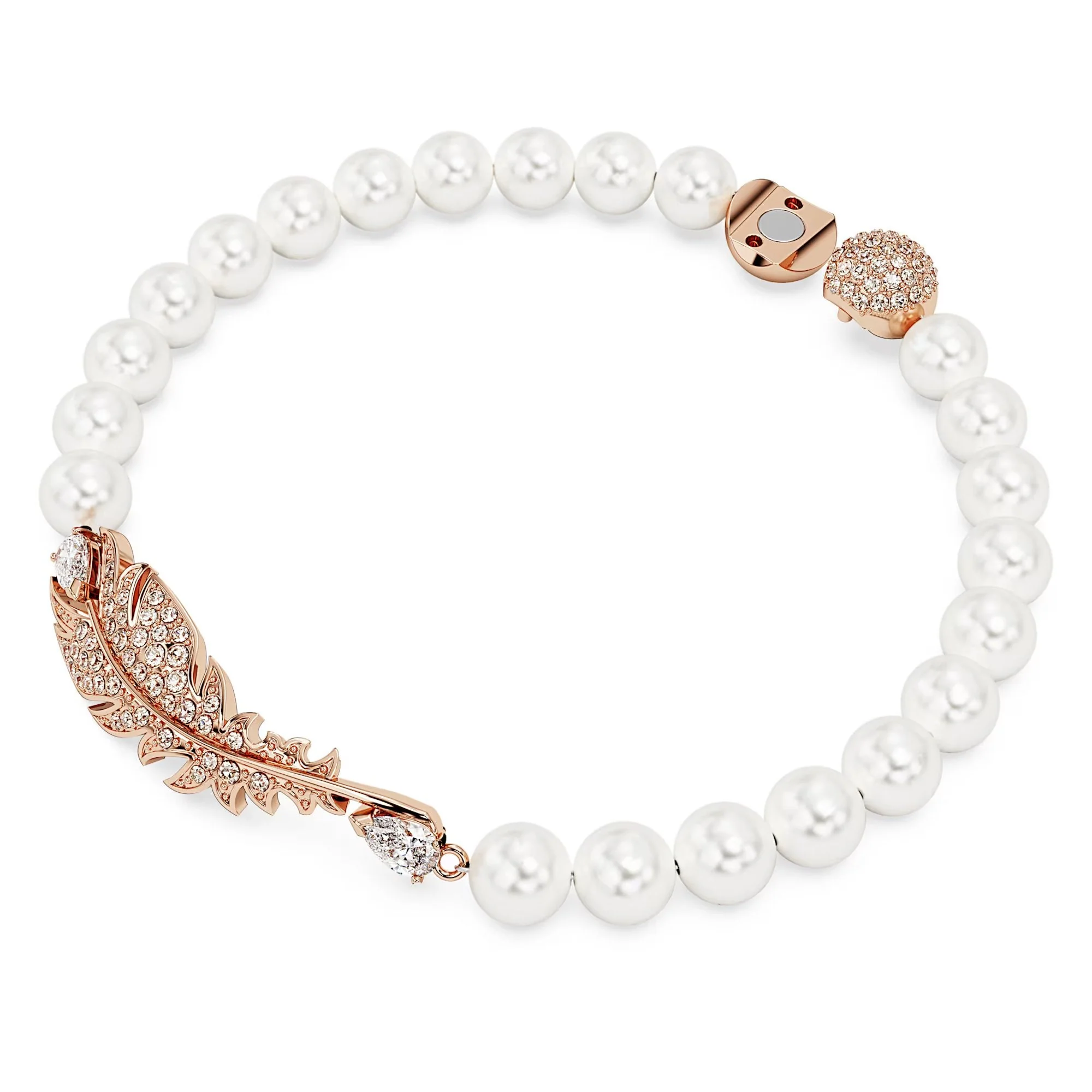 Swarovski Idyllia Crystal Pearl Rose Gold Bracelet - Image 3