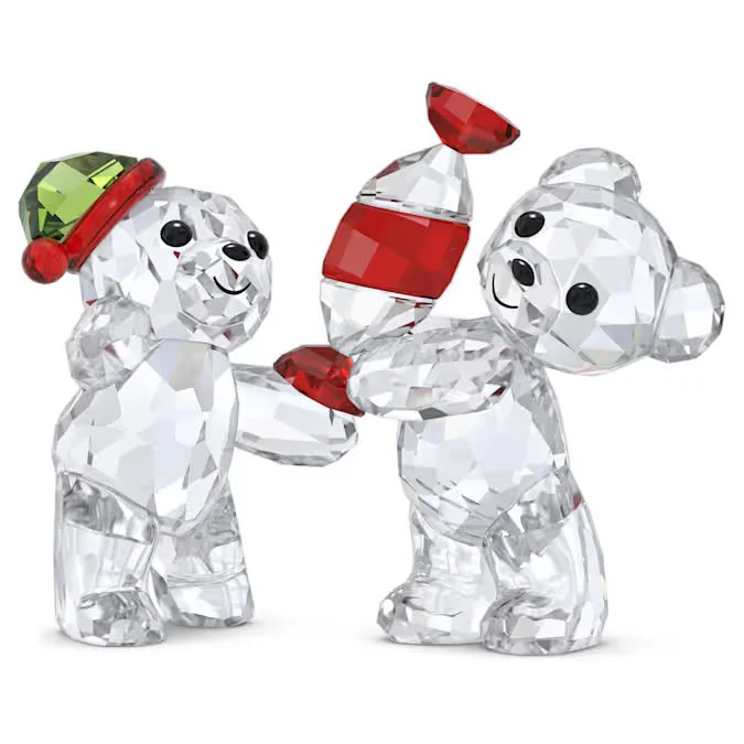 Swarovski Kris Bear Holiday Crystal Decorative Figurine