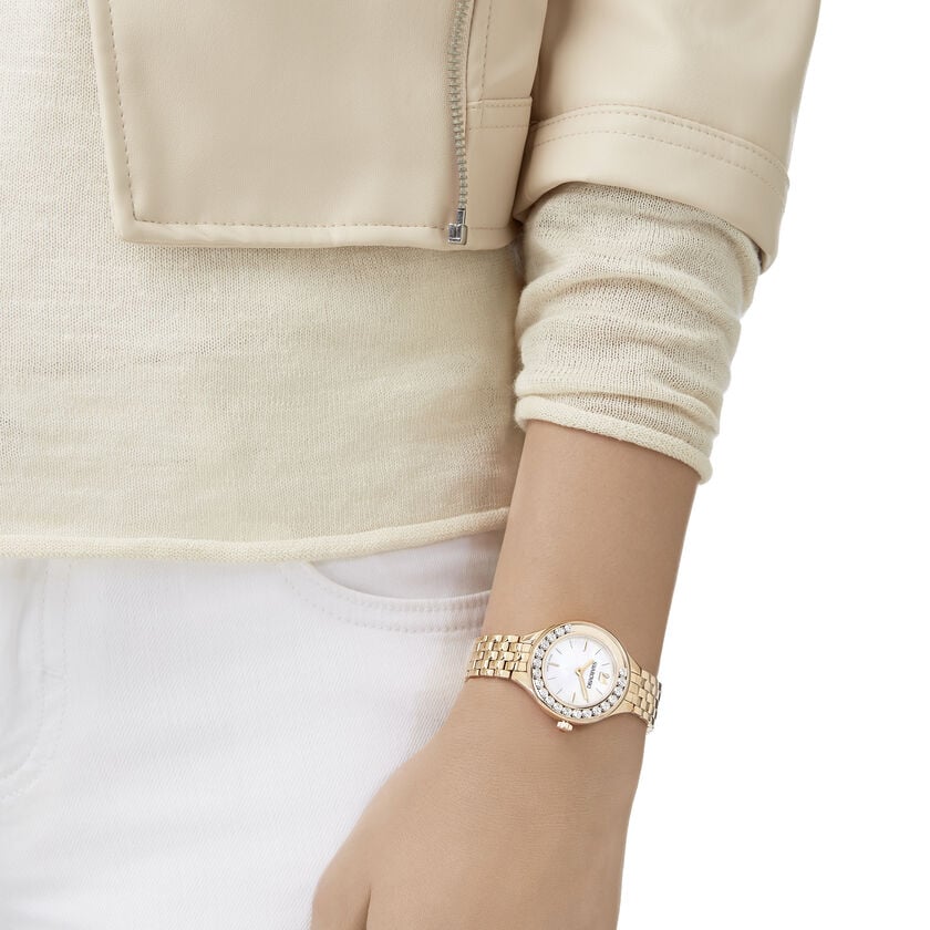 Swarovski Lovely Crystals Mini Ladies Rose Gold White Watch - Image 2