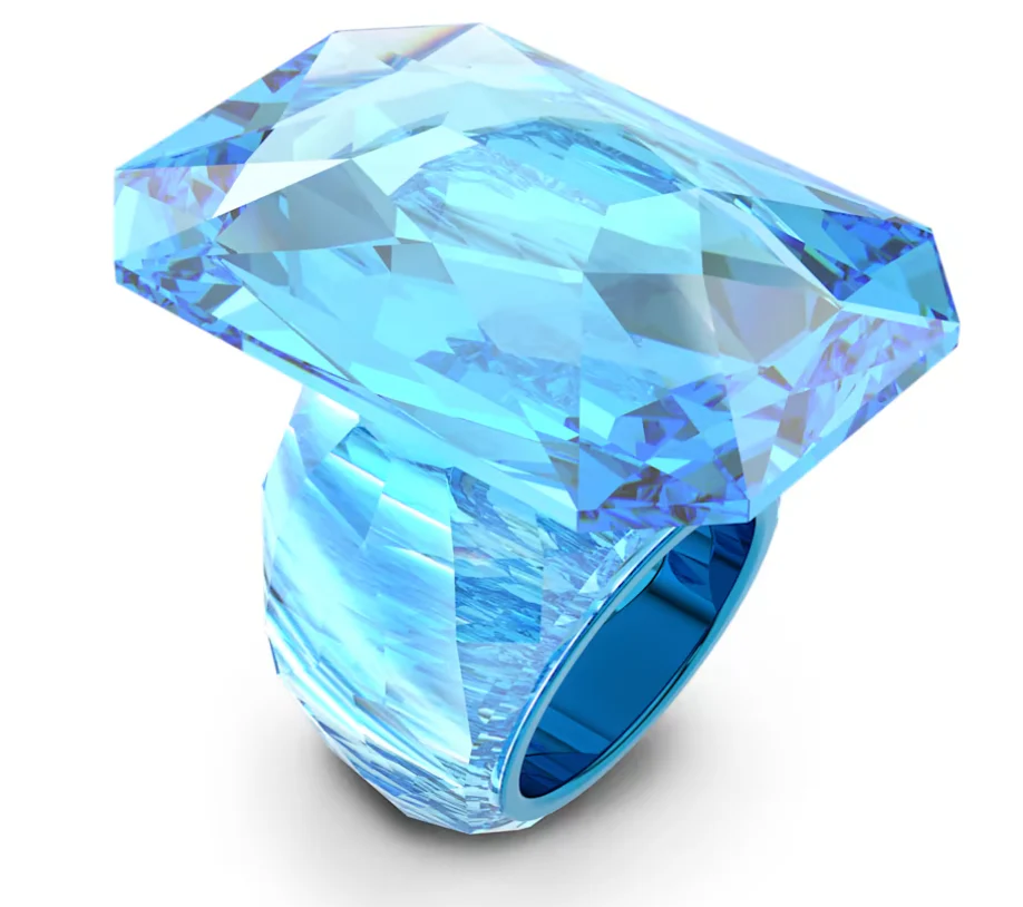 Swarovski Lucent Cocktail Ring Aqua
