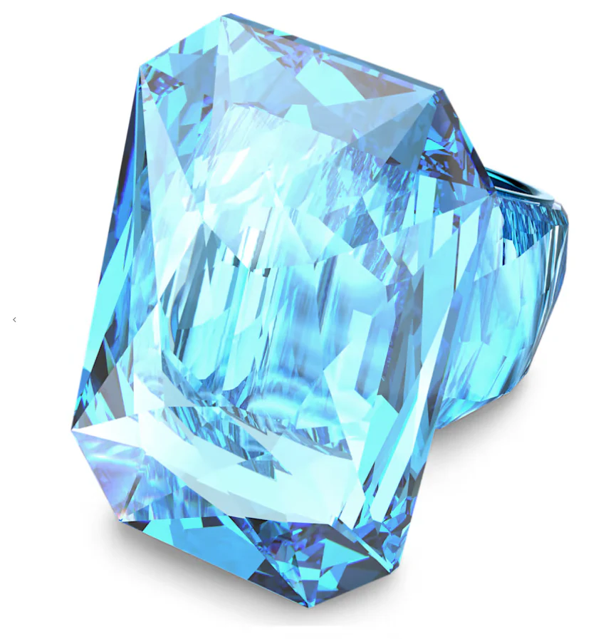 Swarovski Lucent Cocktail Ring Aqua - Image 5