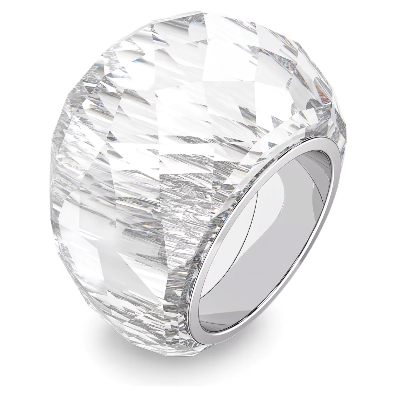 Swarovski Nirvana Ring Silver Tone Stainless Steel - Image 3