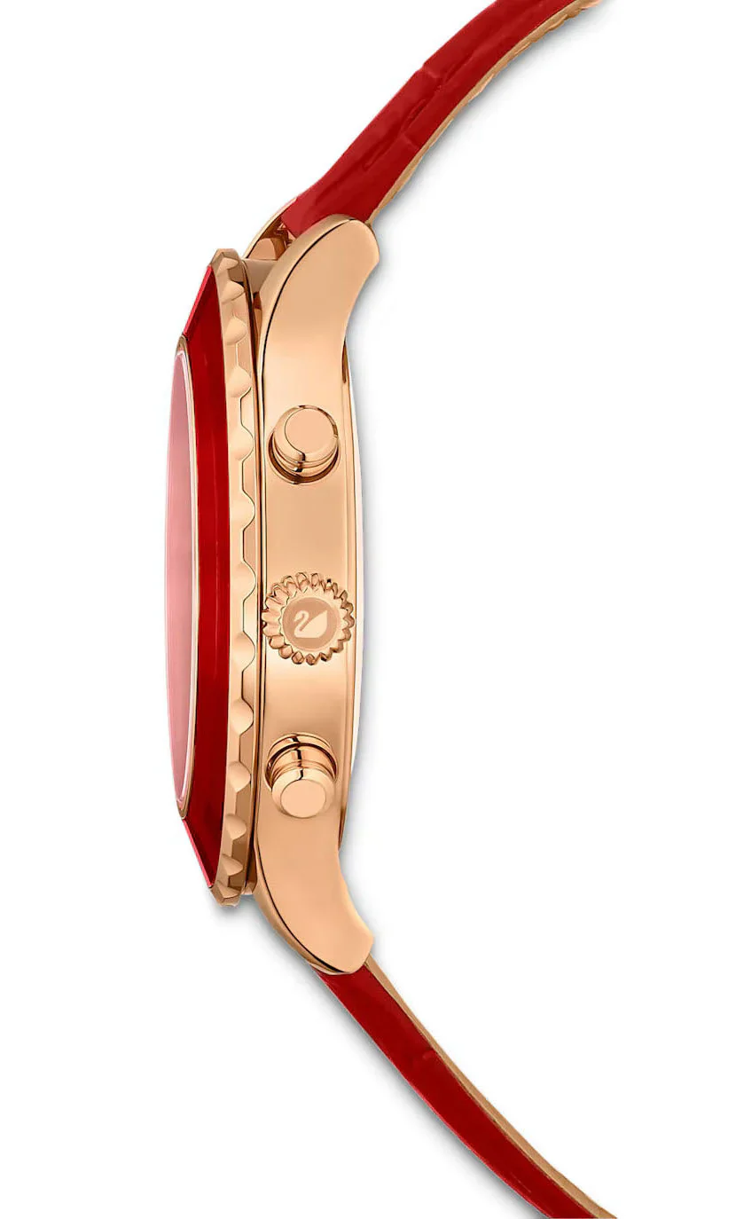 Swarovski Octea Lux Chrono Ladies Red Watch - Image 2