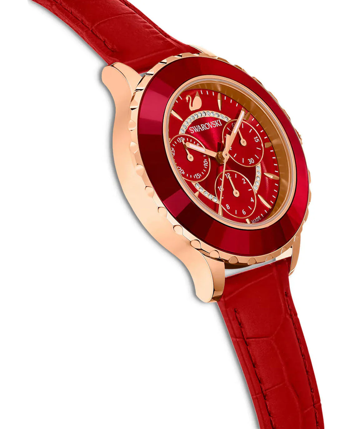 Swarovski Octea Lux Chrono Ladies Red Watch - Image 3