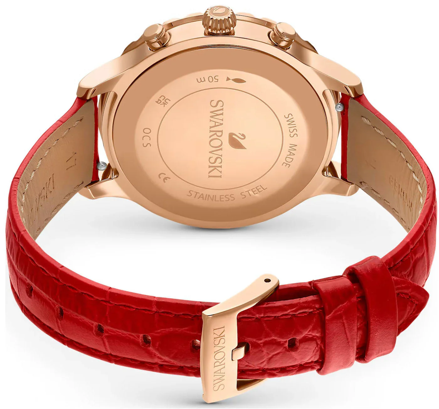 Swarovski Octea Lux Chrono Ladies Red Watch - Image 5