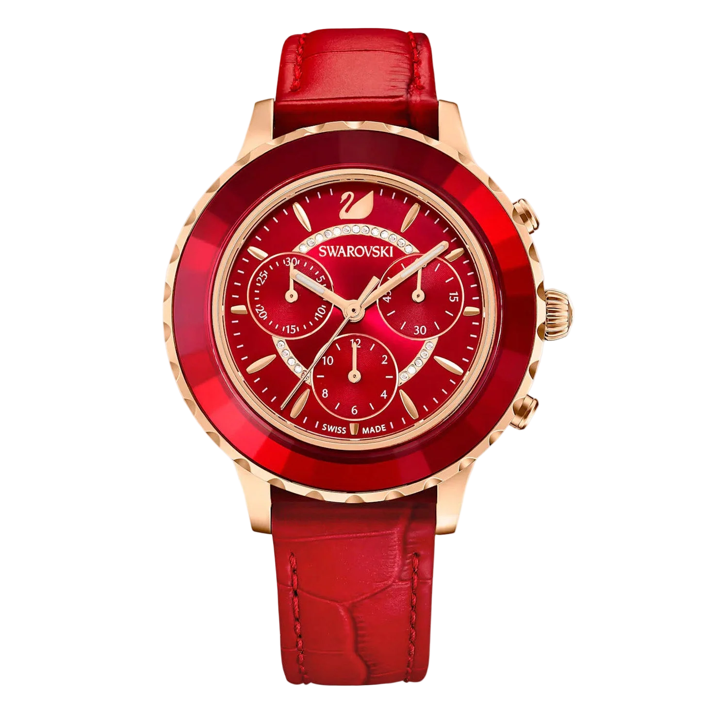 Swarovski Octea Lux Chrono Ladies Red Watch - Image 7