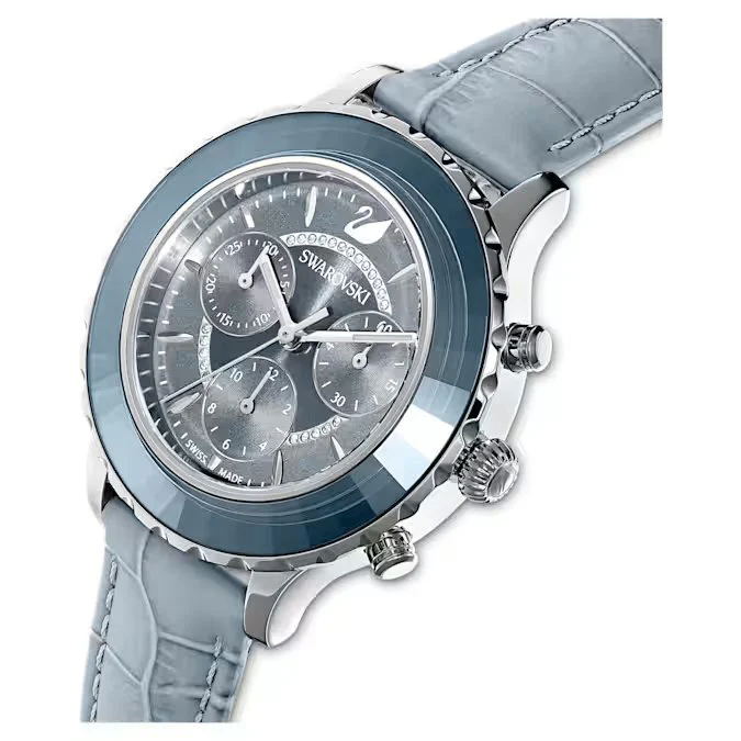 Swarovski Octea Lux Chronograph Ladies Blue Watch - Image 2