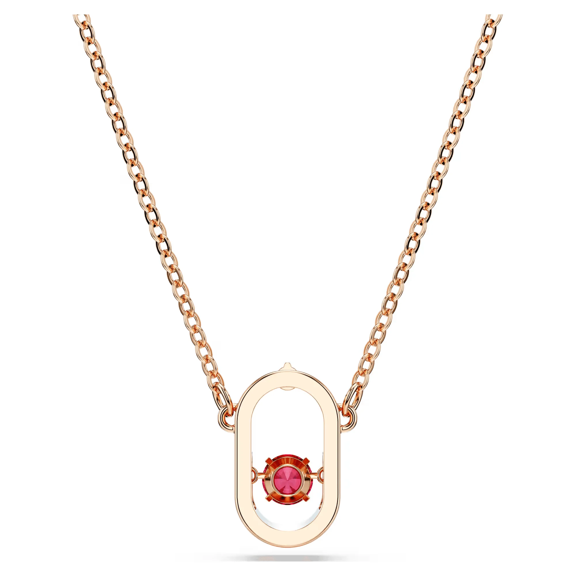 Swarovski Una pendant Necklace Rose Gold Red Plated - Image 4