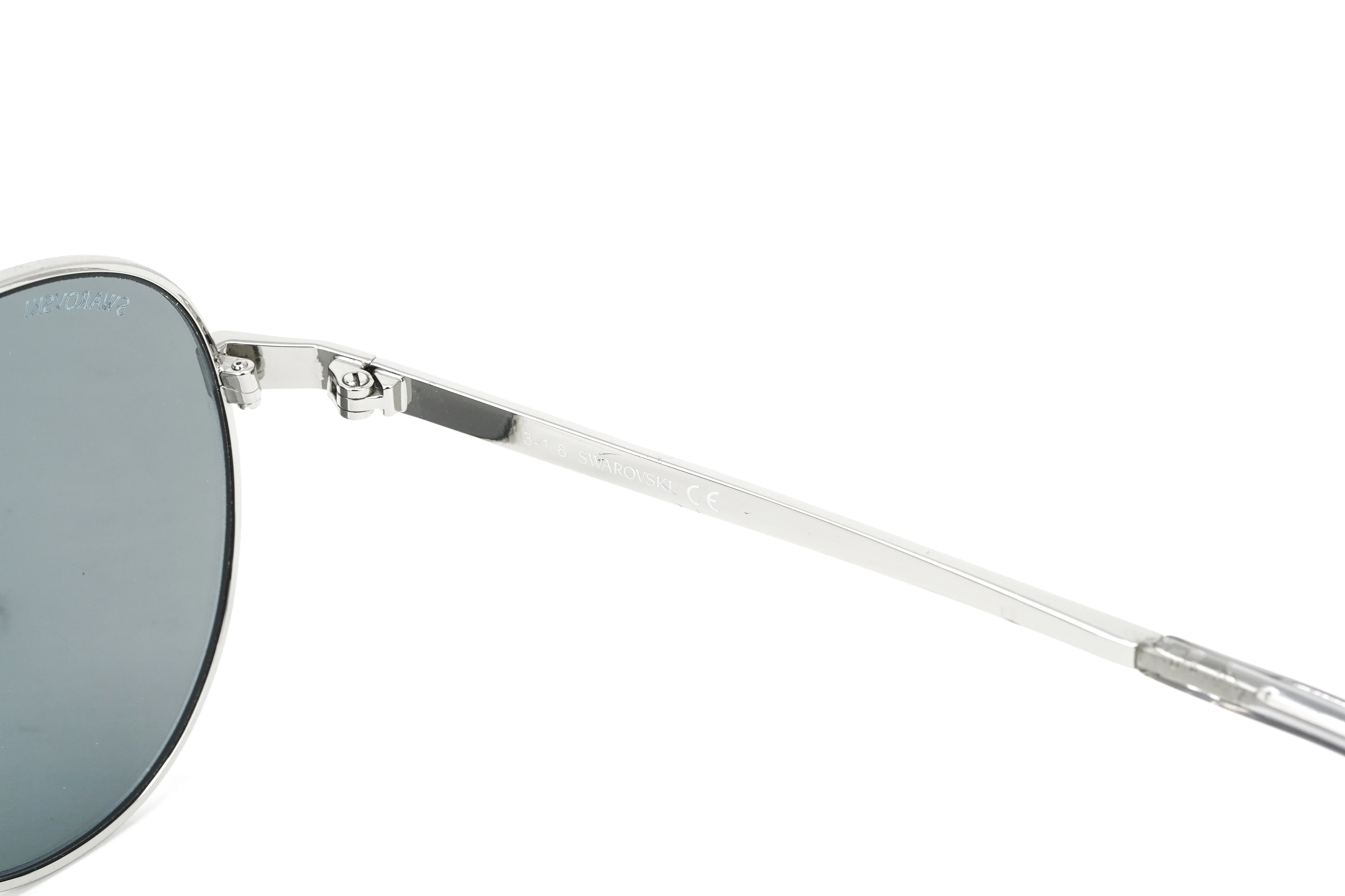 Swarovski Unisex Sunglasses Pilot Silver Mirrored Grey - Image 3