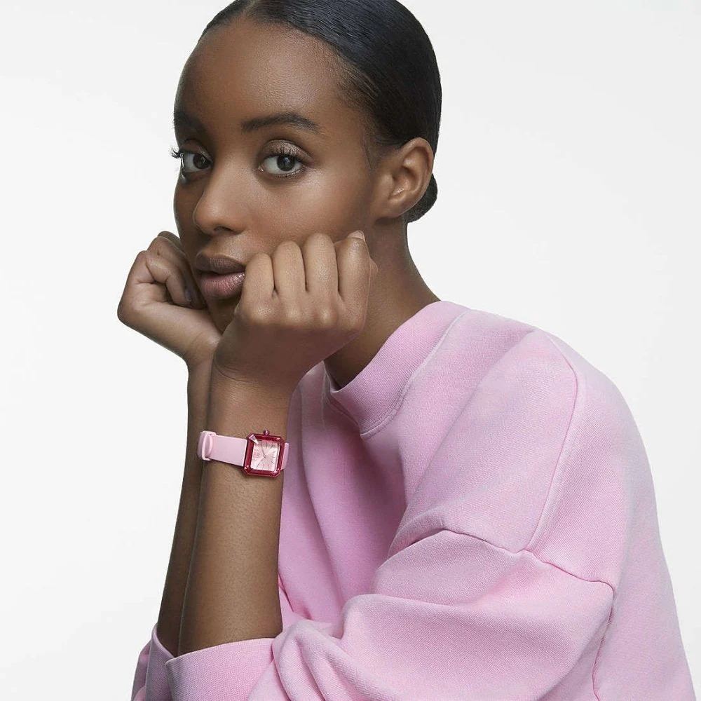 Swarovski Watch Lucent with Silicone Strap Pink - Image 5