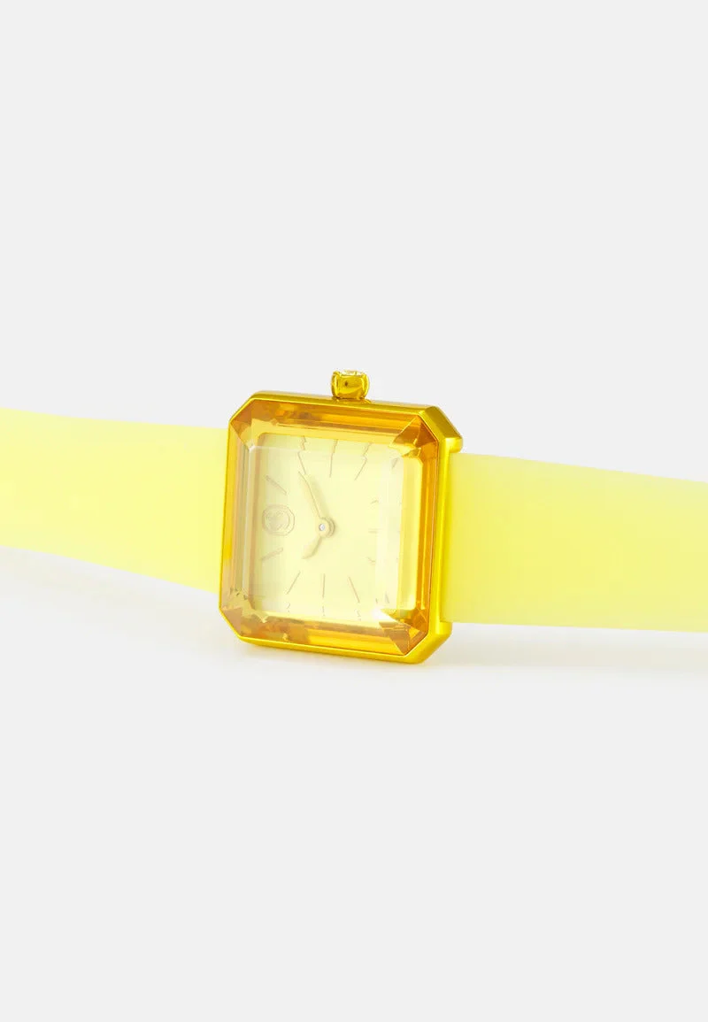 Swarovski Watch Lucent with Silicone Strap Yellow - Image 2