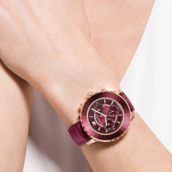 Swarovski Watch Octea Lux Chrono Red Purple - Image 3