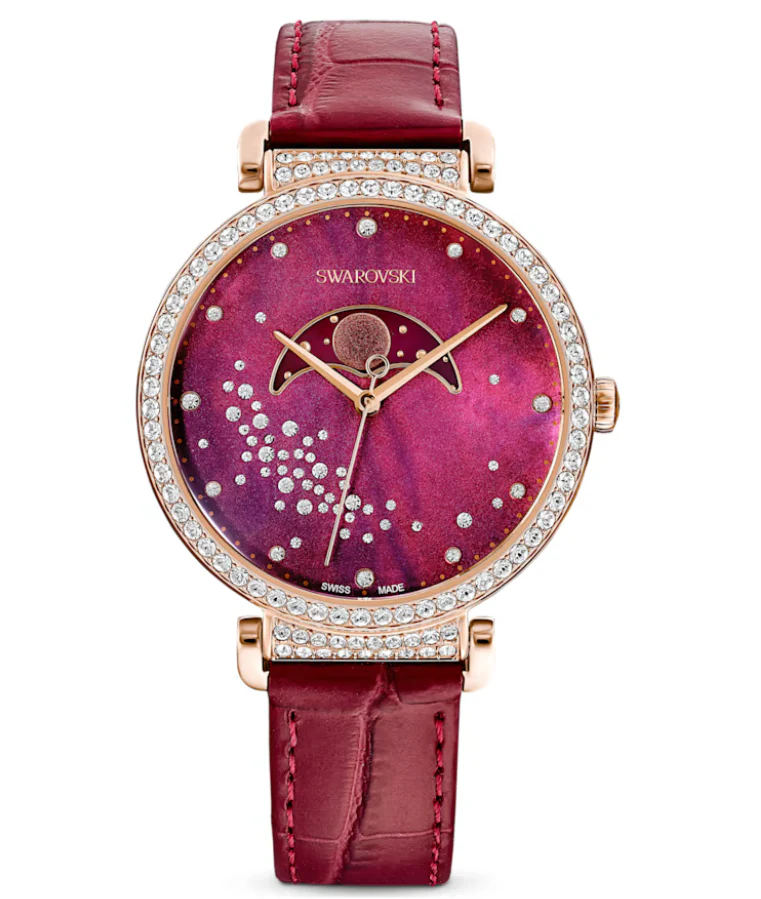 Swarovski Watch Passage Moon Phase Red