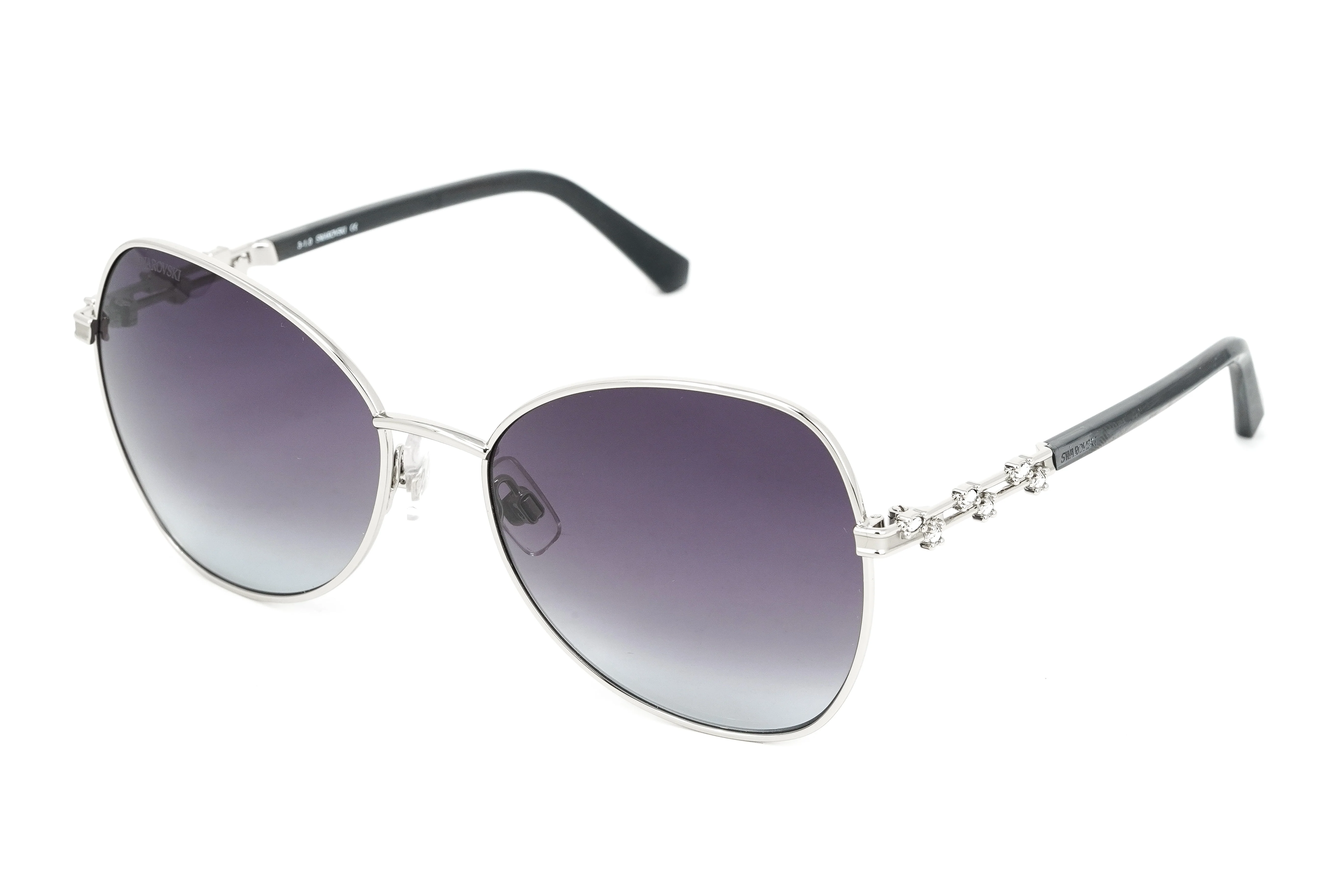 Swarovski Women's Sunglasses Butterfly Pilot Dark Grey - Image 2