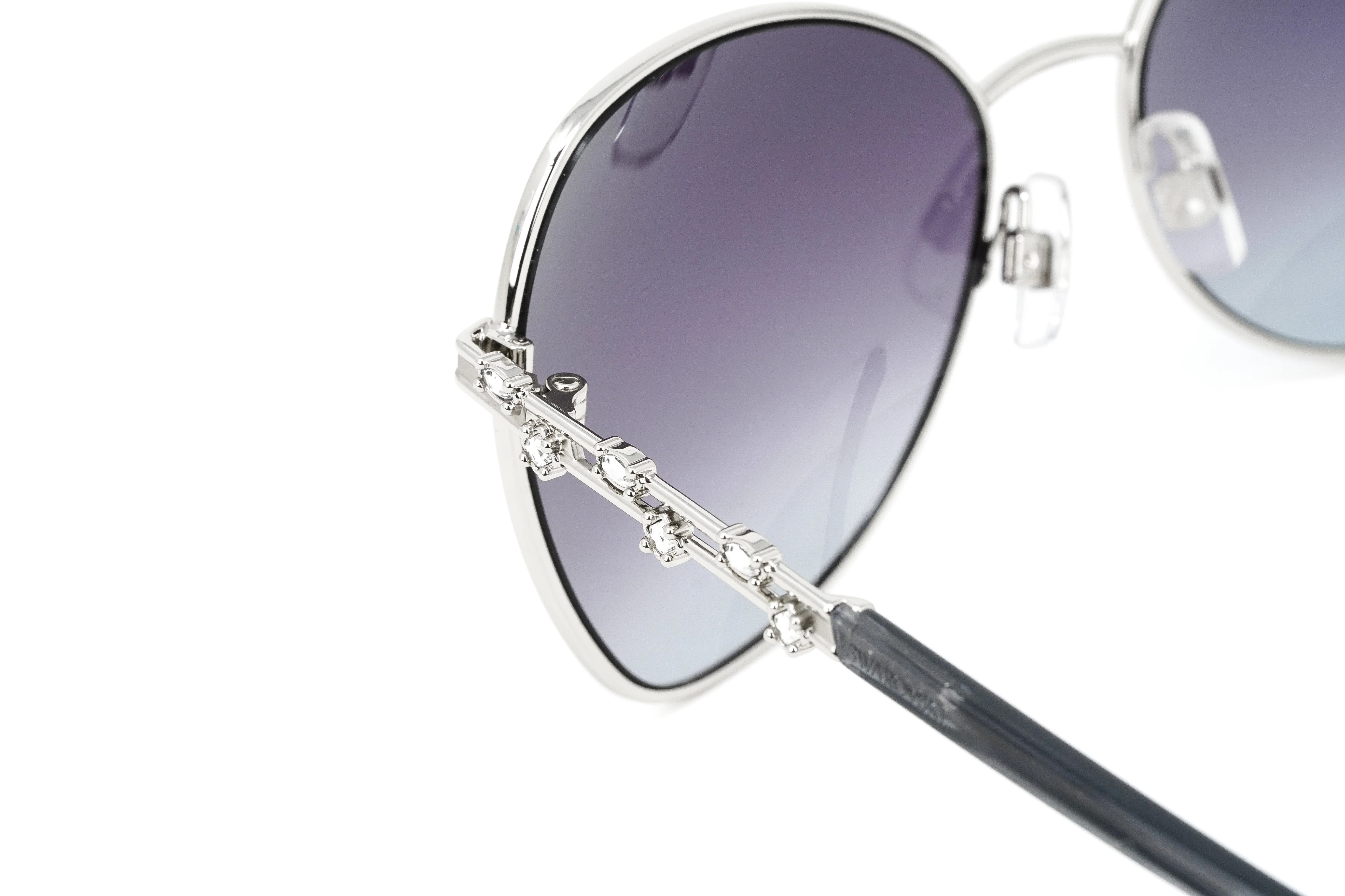 Swarovski Women's Sunglasses Butterfly Pilot Dark Grey - Image 5