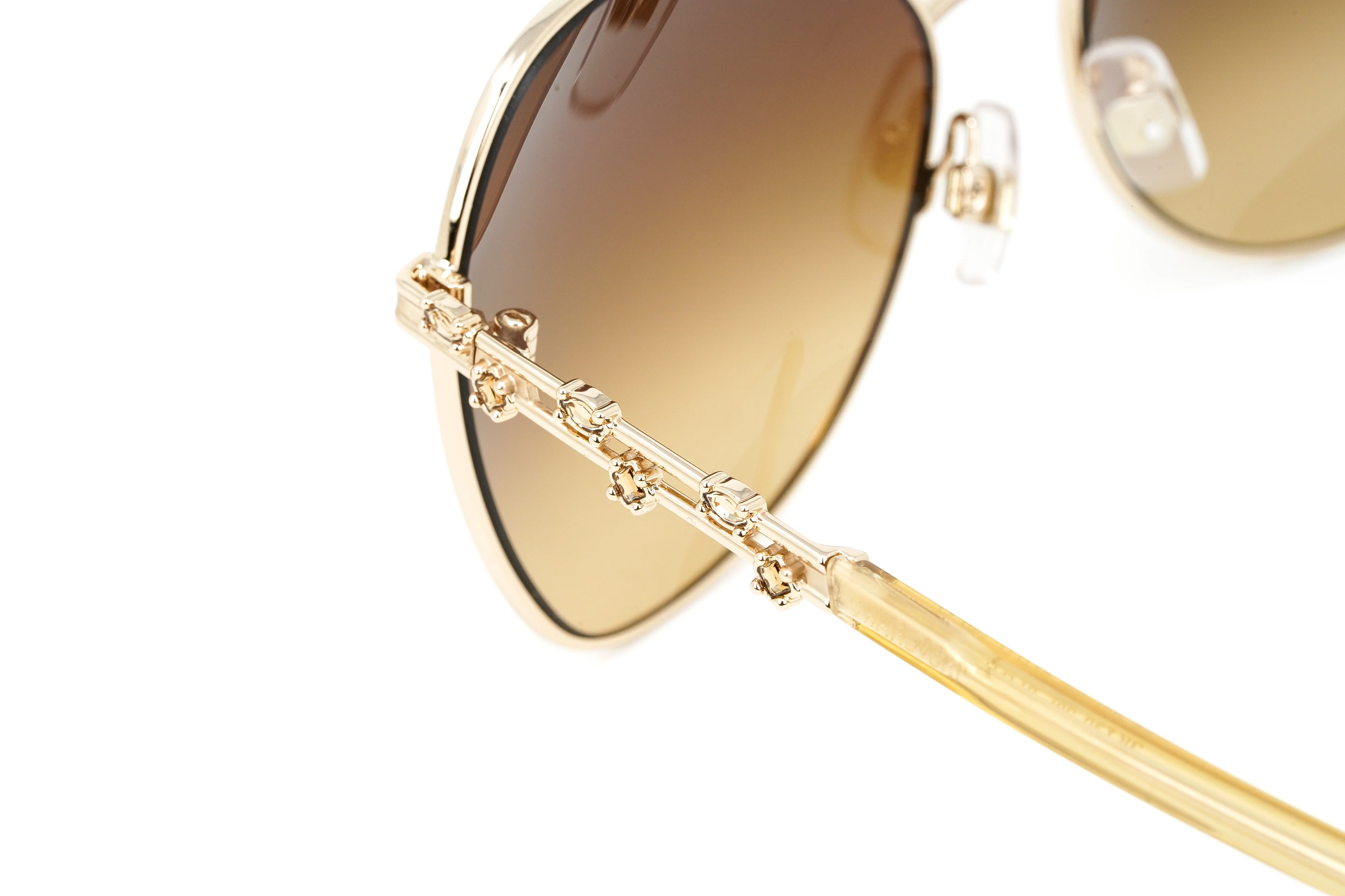 Swarovski Women's Sunglasses Butterfly Pilot Gold Brown - Image 5