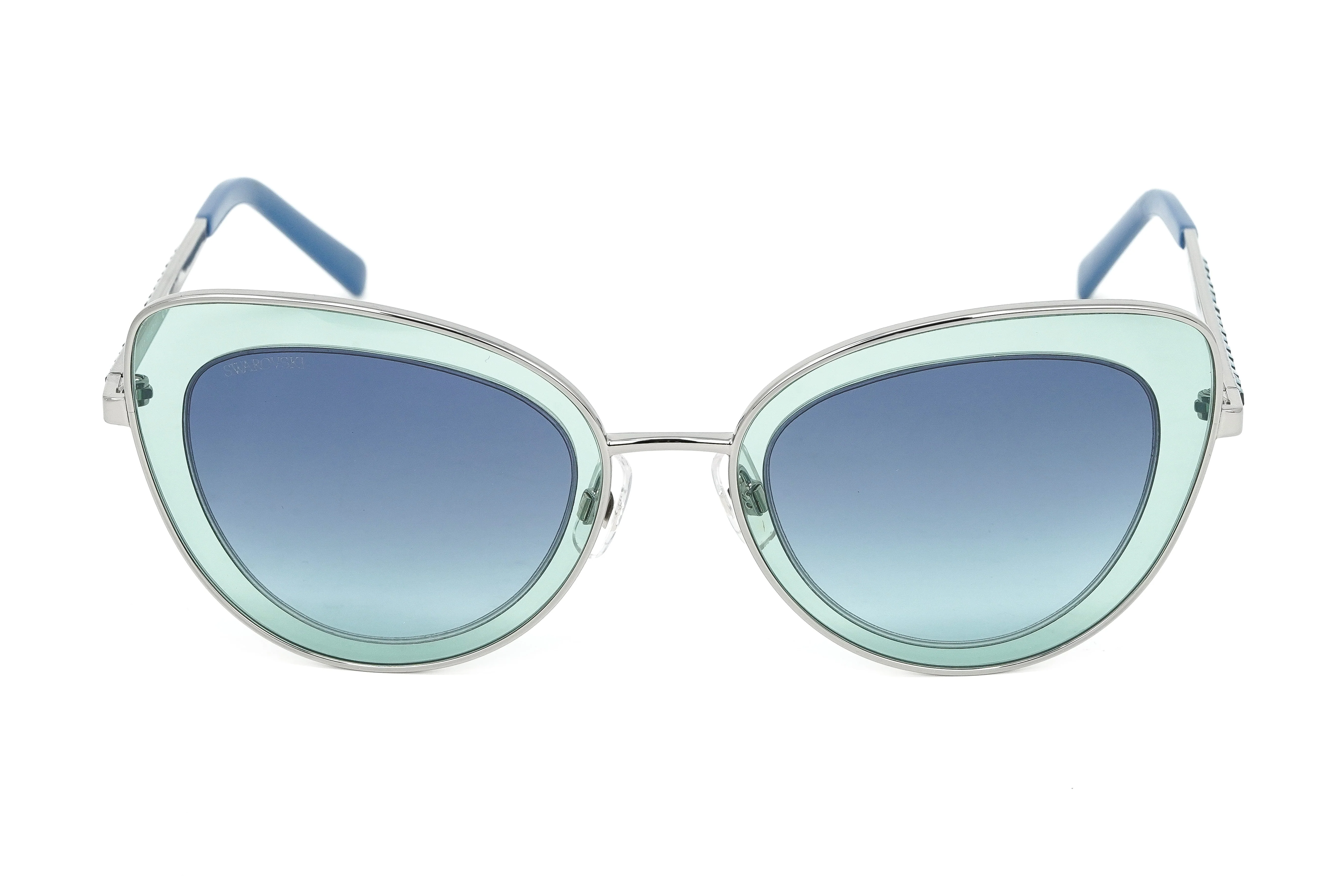 Swarovski Women's Sunglasses Cat Eye Green Blue
