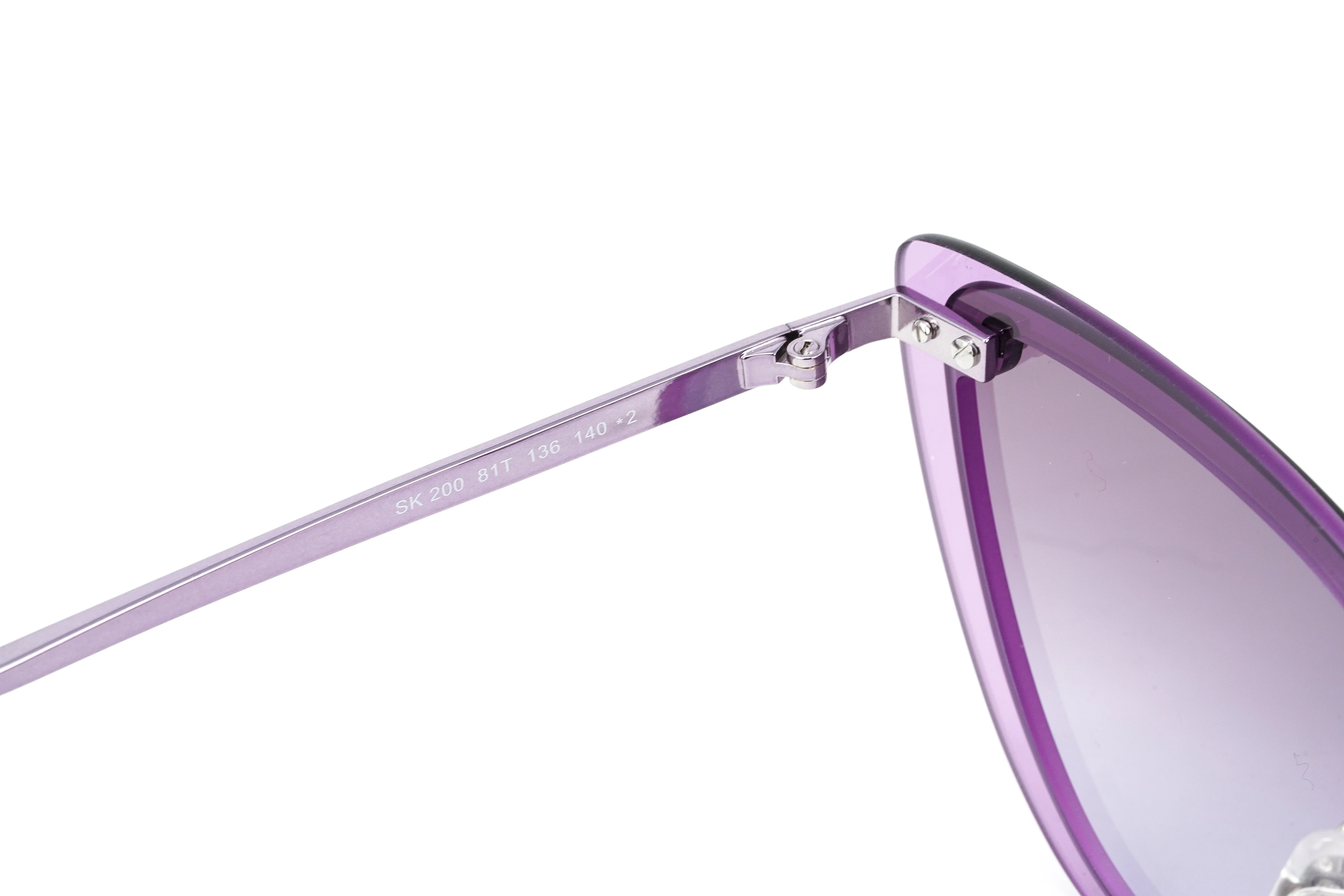 Swarovski Women's Sunglasses Cat Eye Purple Gradient Purple/Grey - Image 4