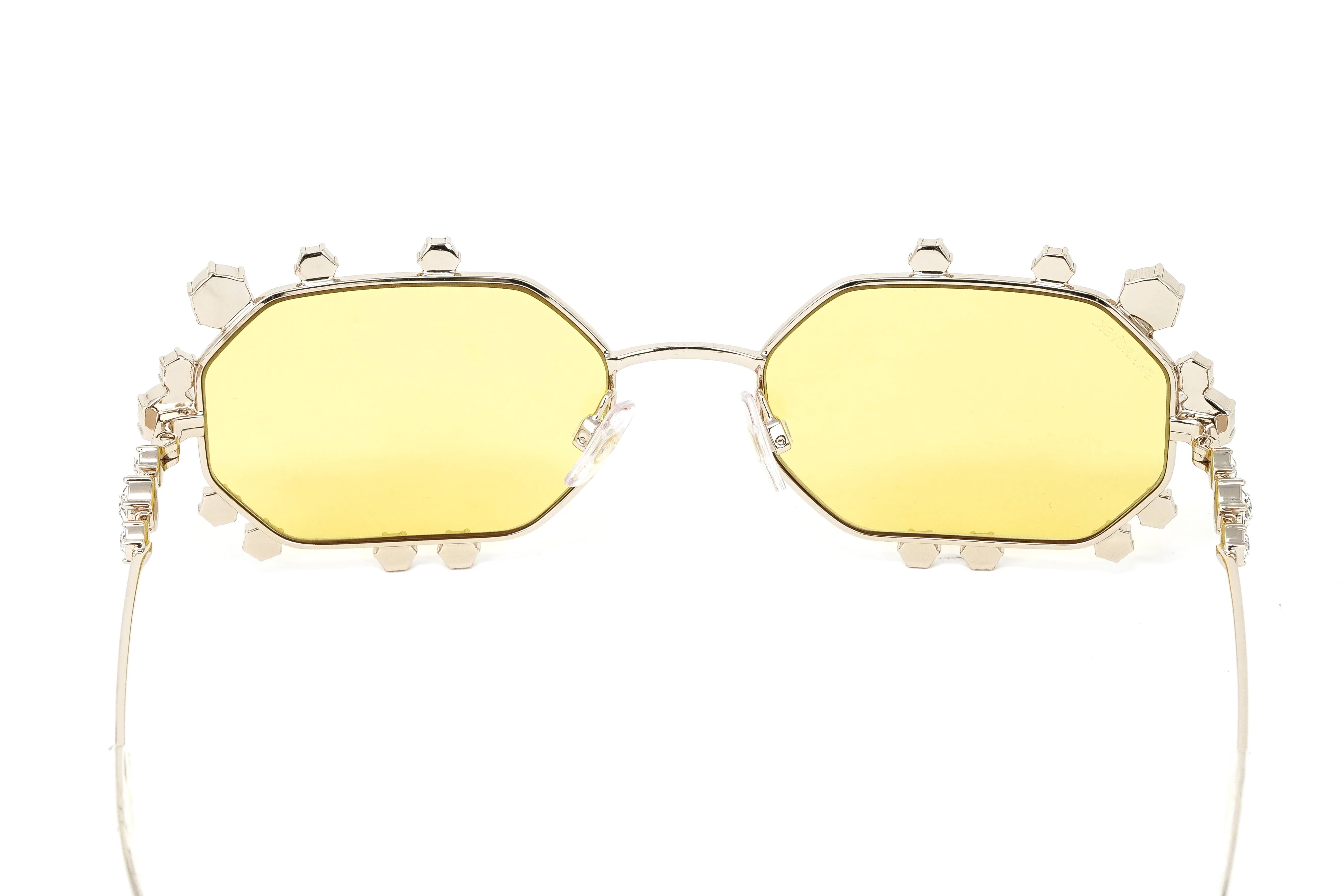 Swarovski Women's Sunglasses Irregular Yellow Mirrored - Image 6