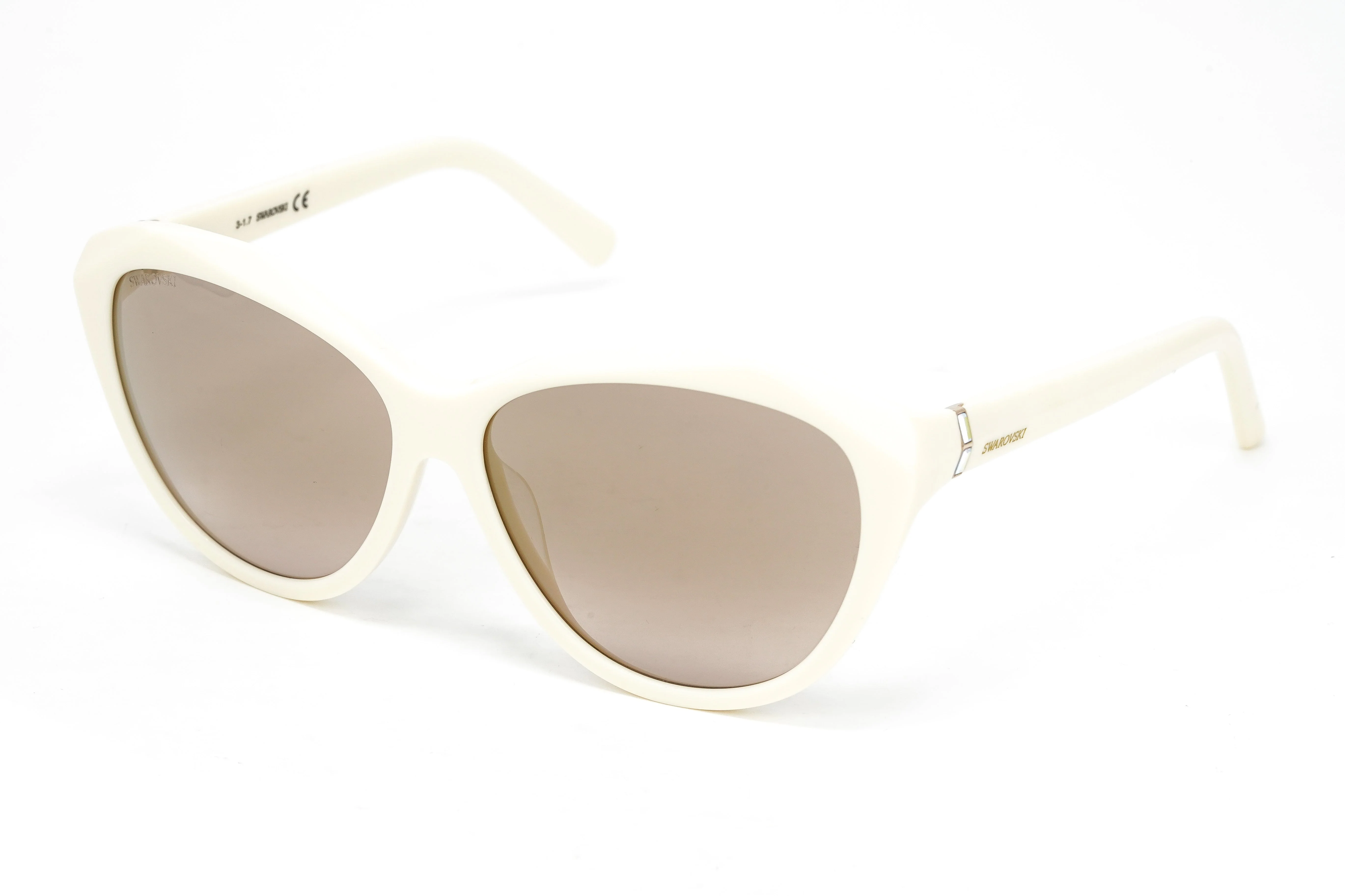 Swarovski Women's Sunglasses Oval Cat Eye Cream Brown - Image 2