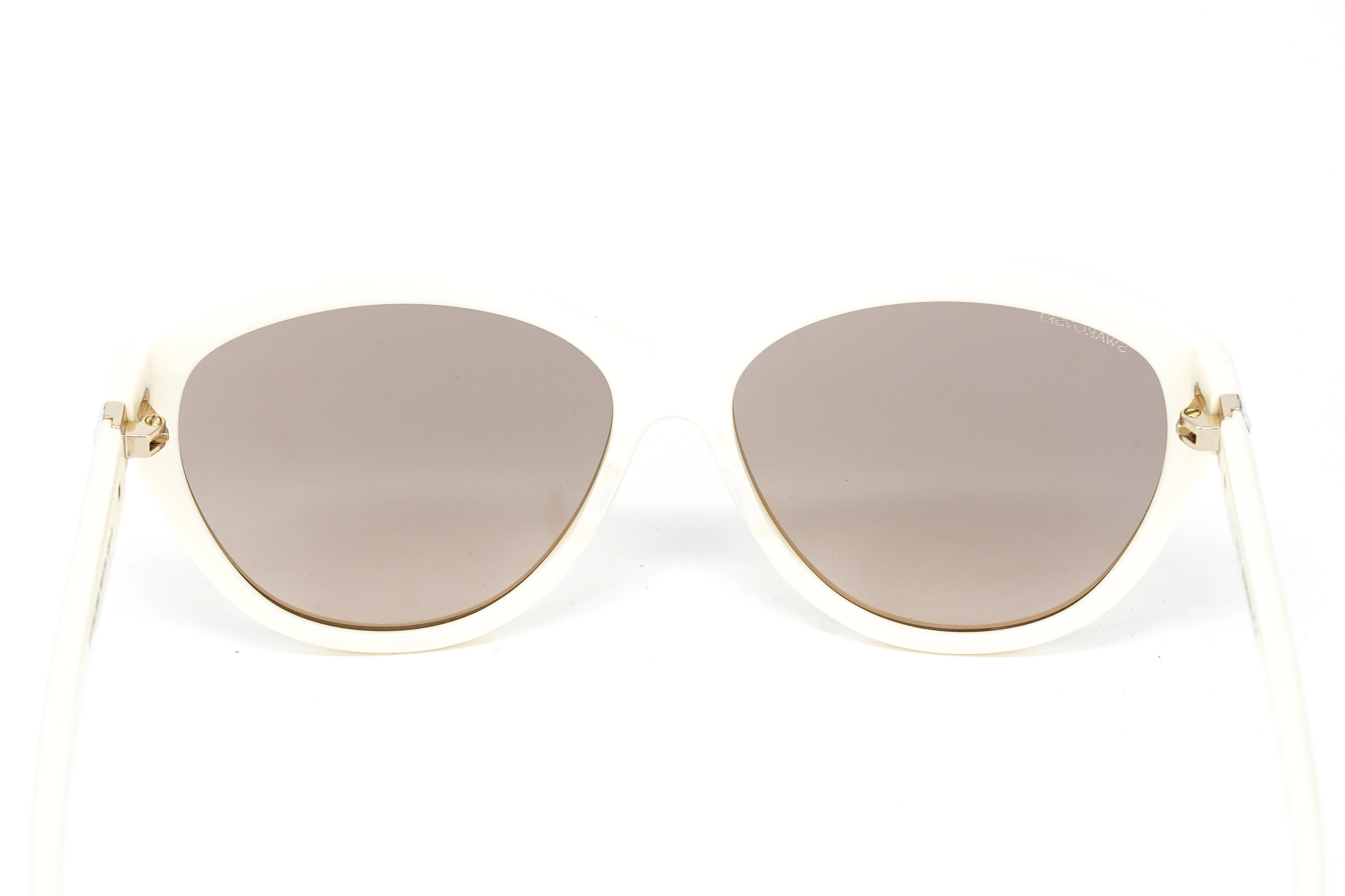Swarovski Women's Sunglasses Oval Cat Eye Cream Brown - Image 6