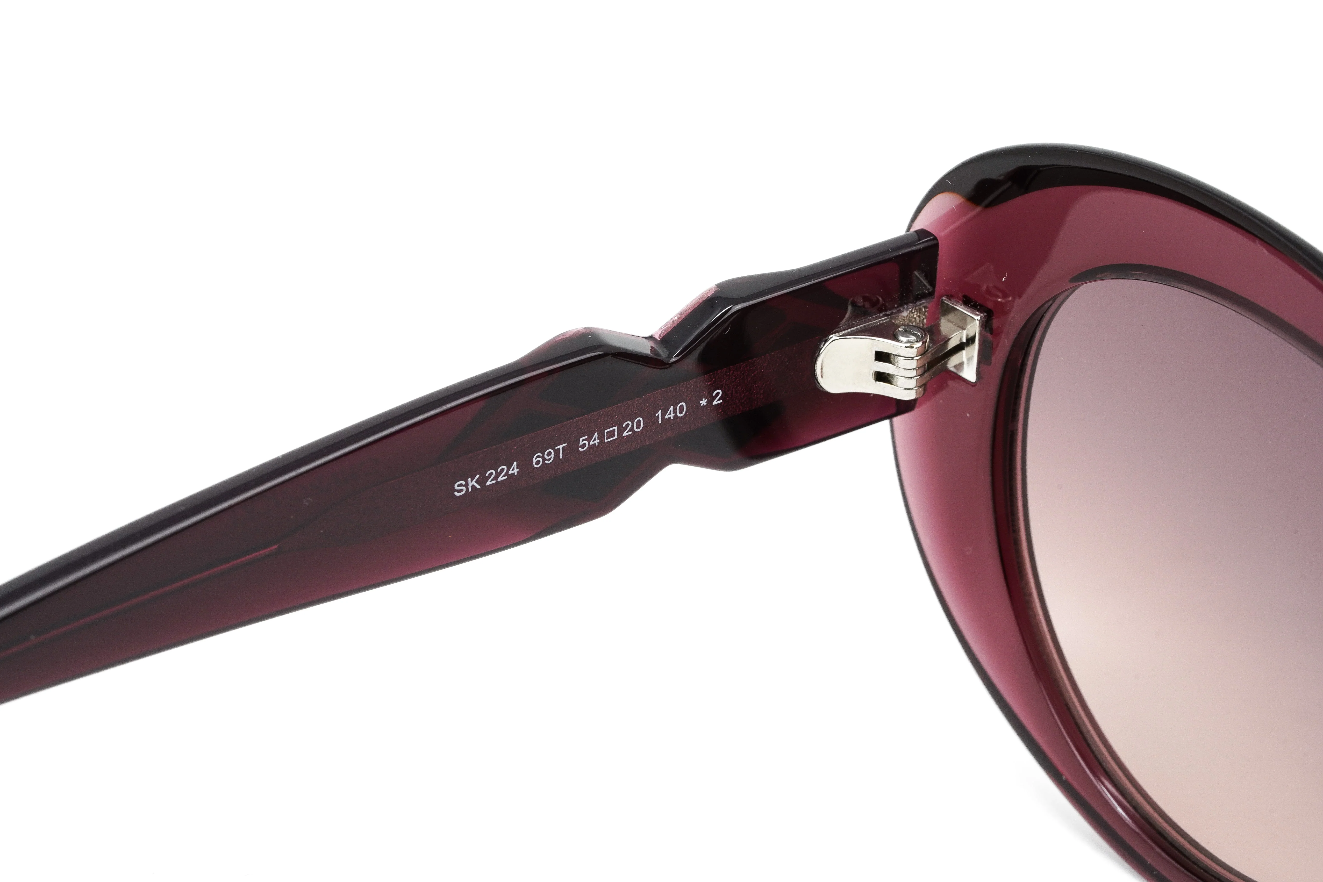 Swarovski Women's Sunglasses Oval Cat Eye Translucent Aubergine - Image 4