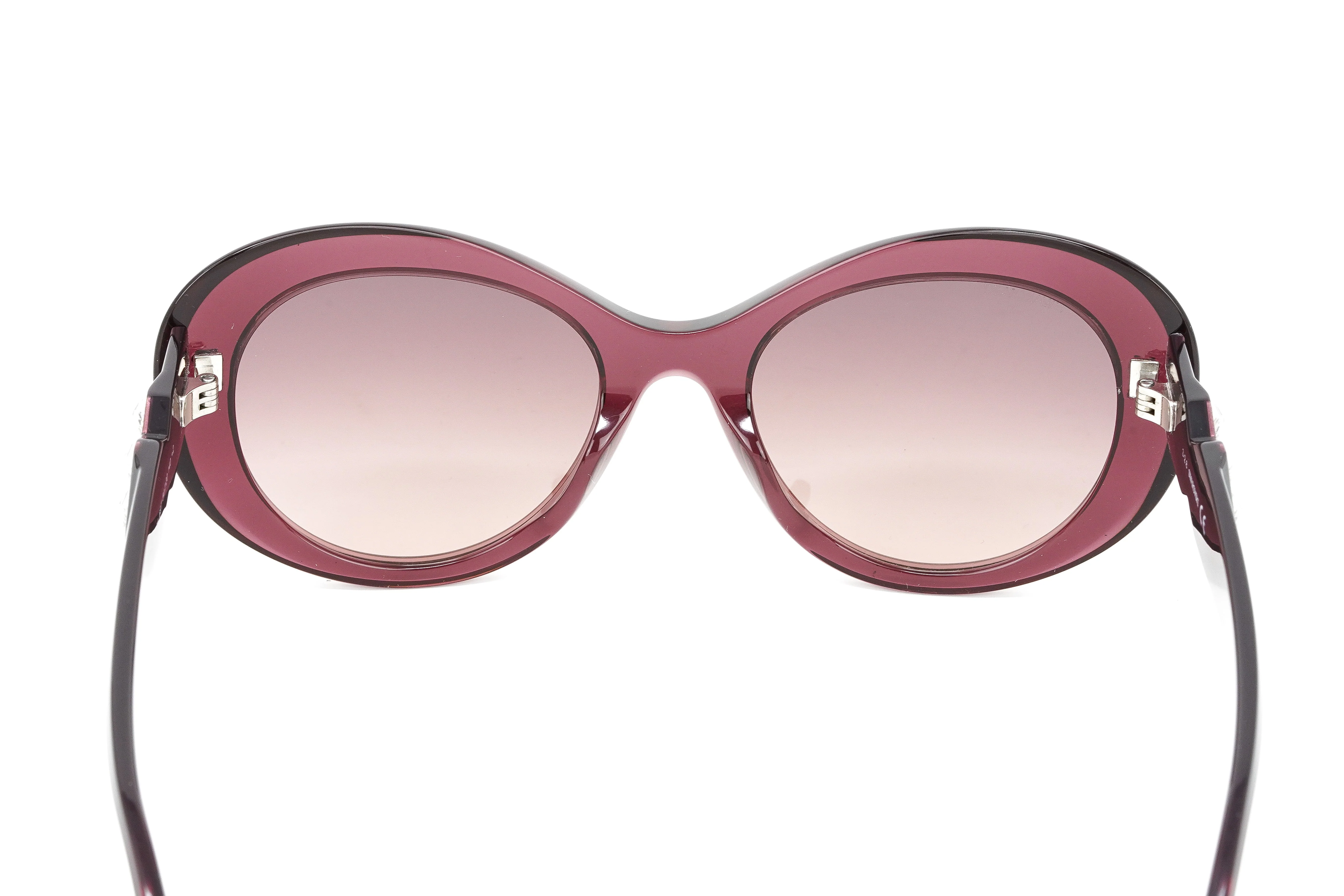 Swarovski Women's Sunglasses Oval Cat Eye Translucent Aubergine - Image 6