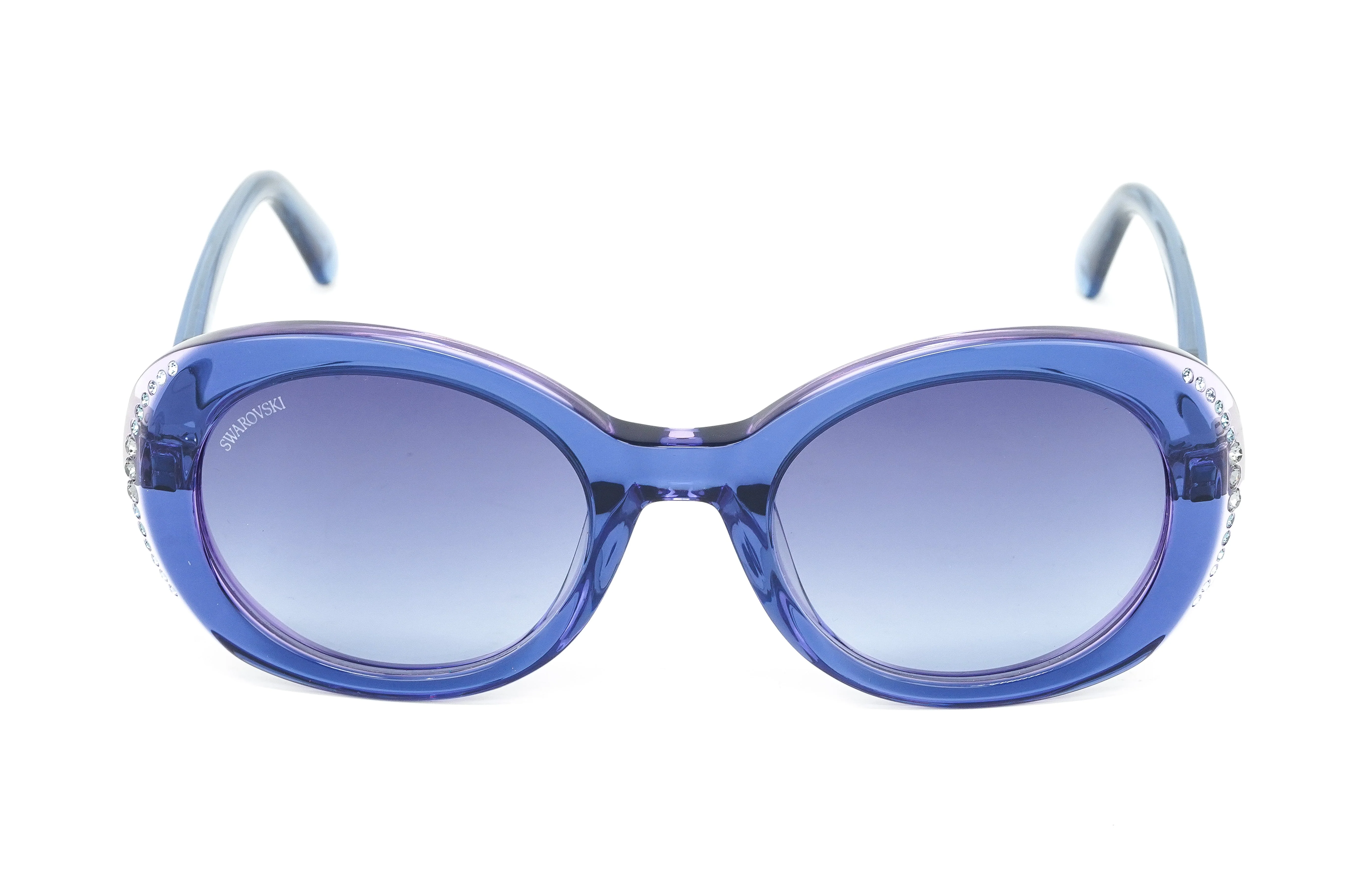 Swarovski Women's Sunglasses Oval Translucent Blue