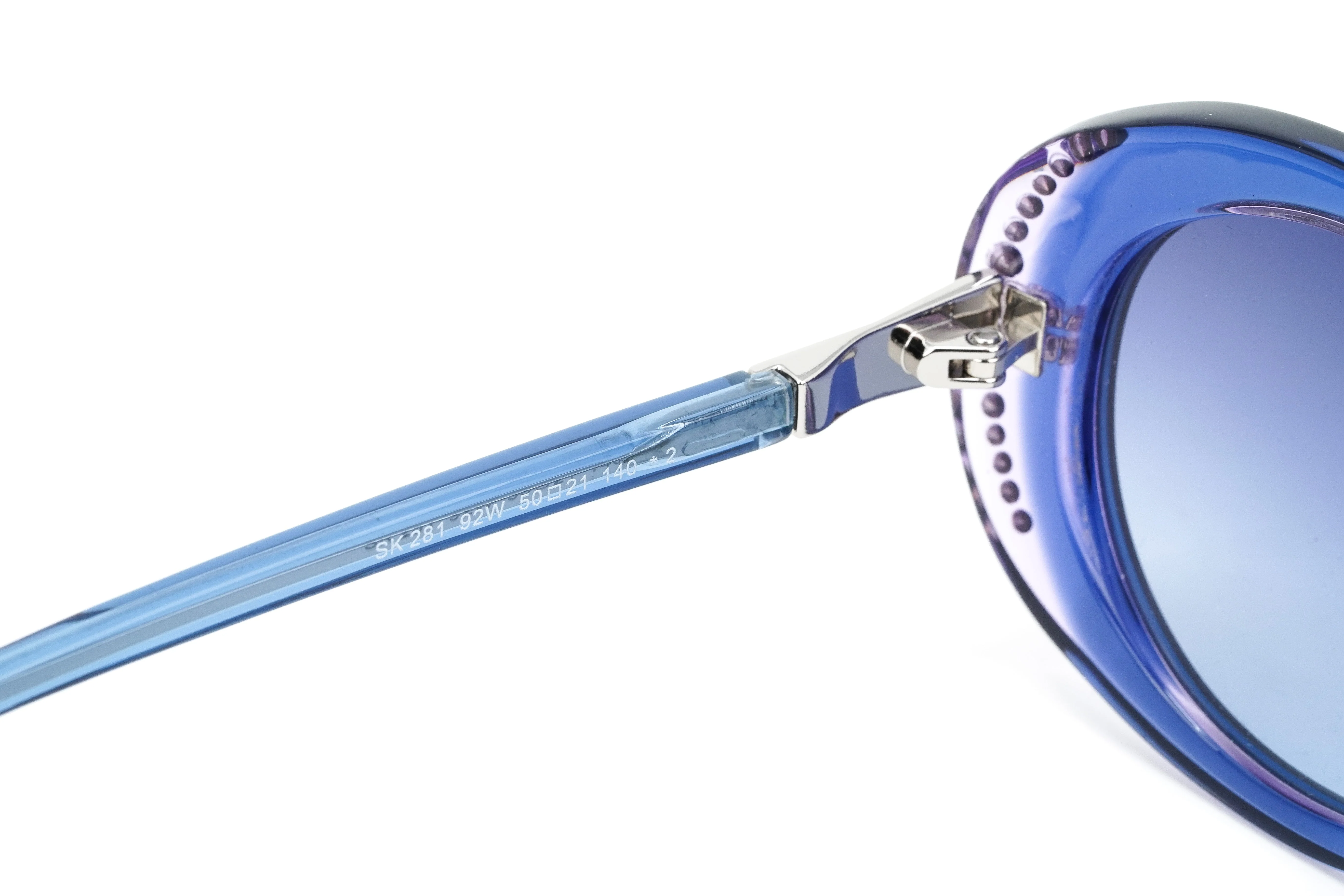 Swarovski Women's Sunglasses Oval Translucent Blue - Image 4