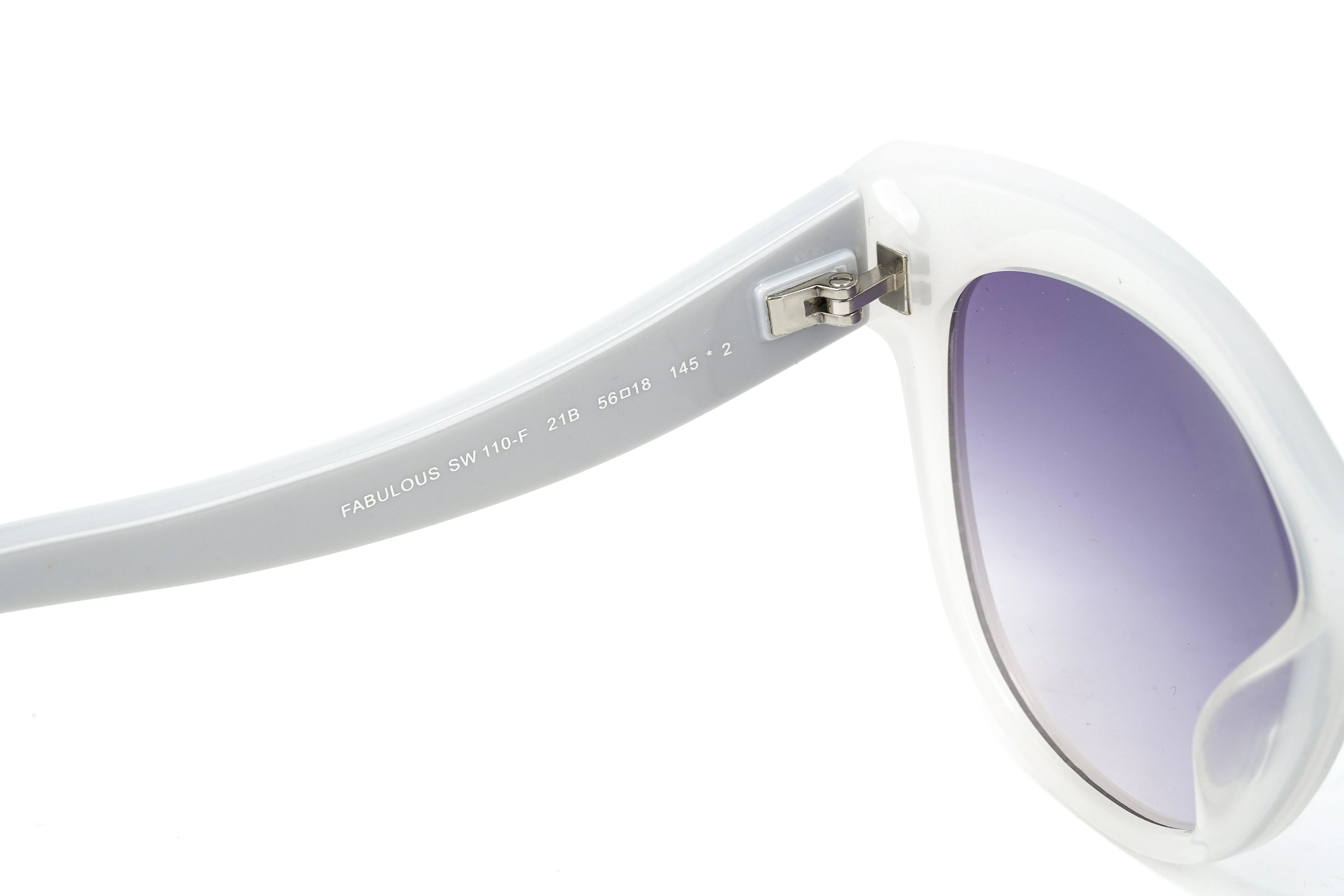 Swarovski Women's Fabulous Sunglasses Oval Cat Eye Translucent Grey - Image 4