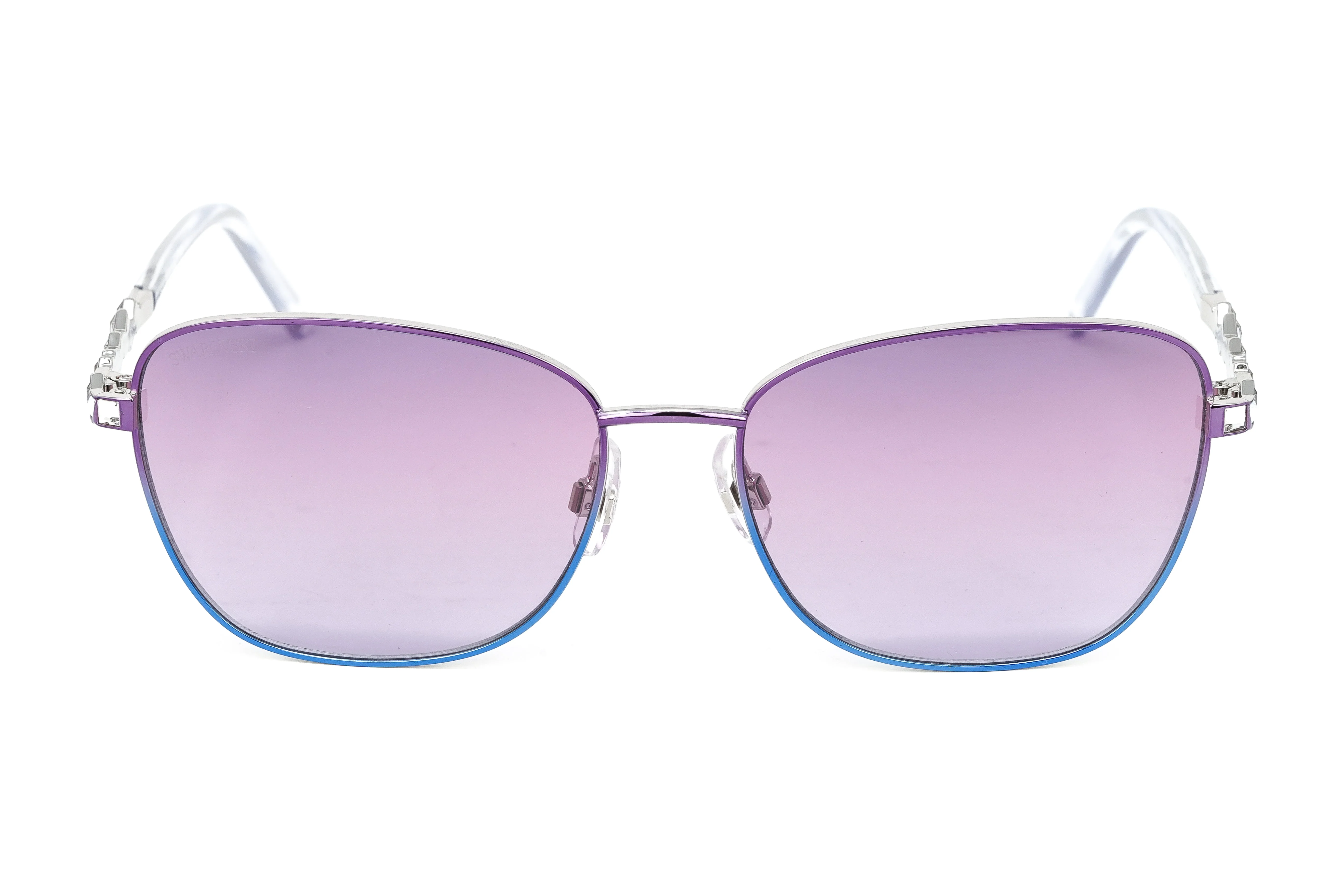 Swarovski Women's Sunglasses Rectangular Gradient Purple Blue