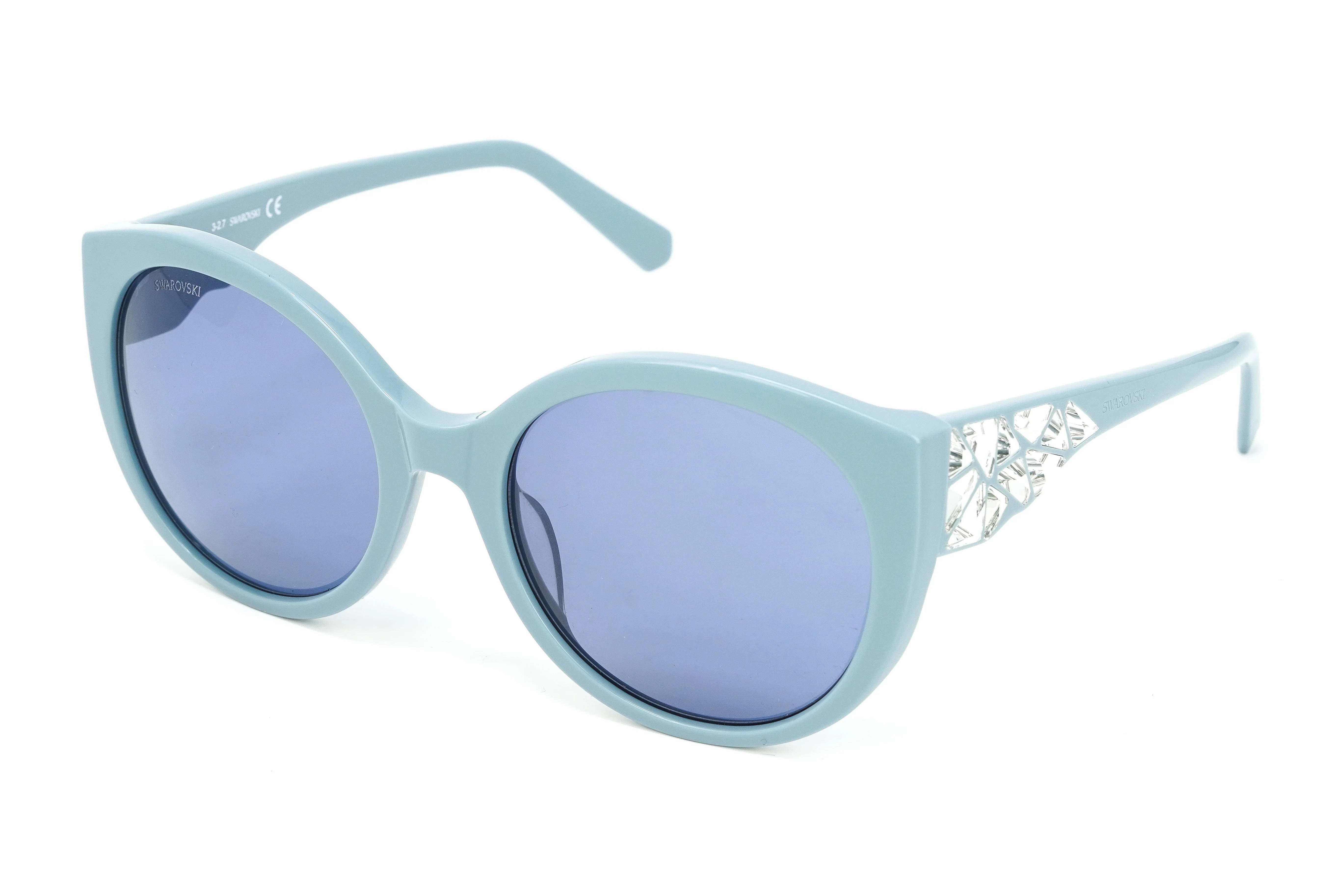Swarovski Women's Sunglasses Round Cat Eye Blue - Image 2