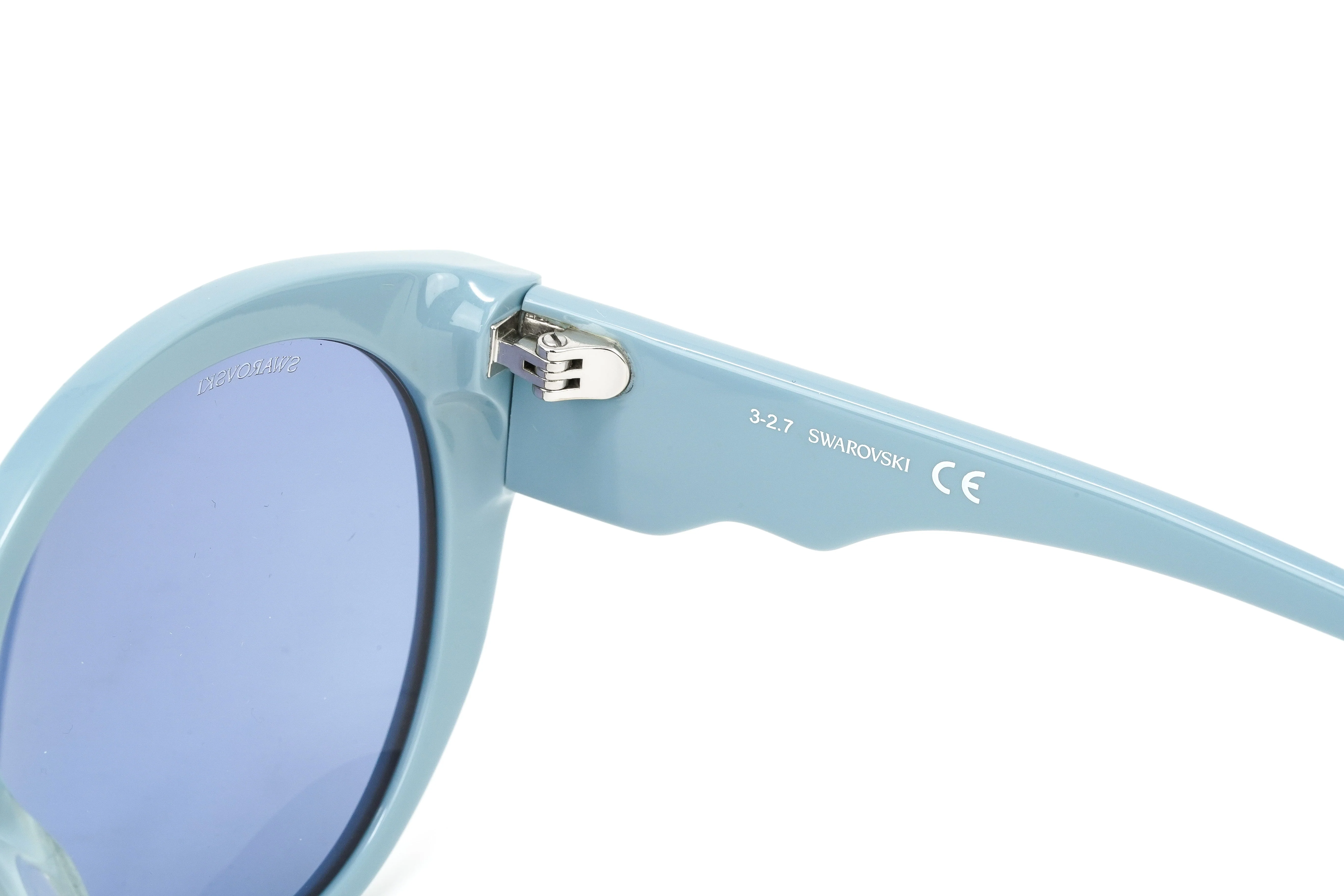 Swarovski Women's Sunglasses Round Cat Eye Blue - Image 3
