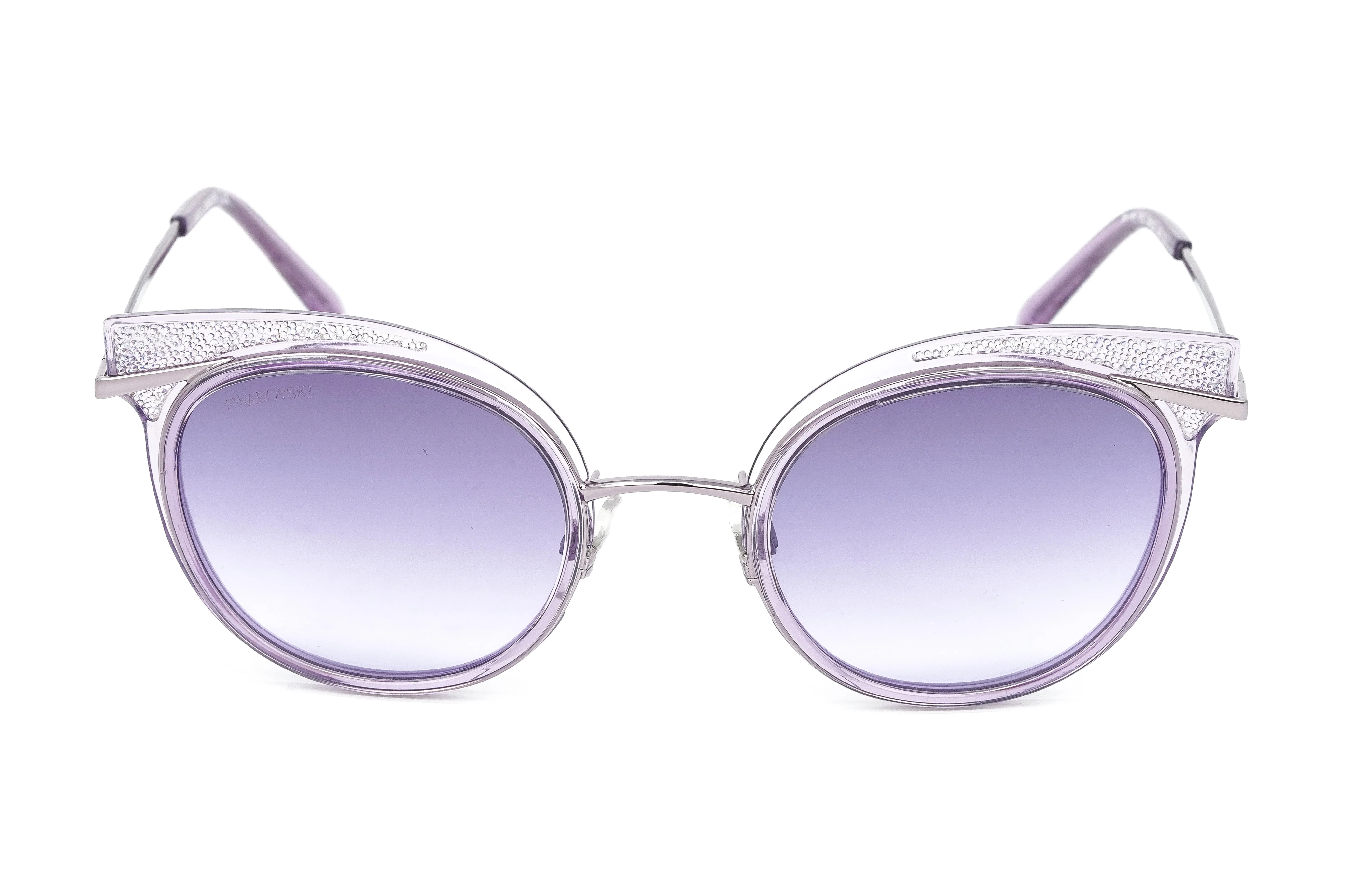Swarovski Women's Sunglasses Round Cat Eye Violet