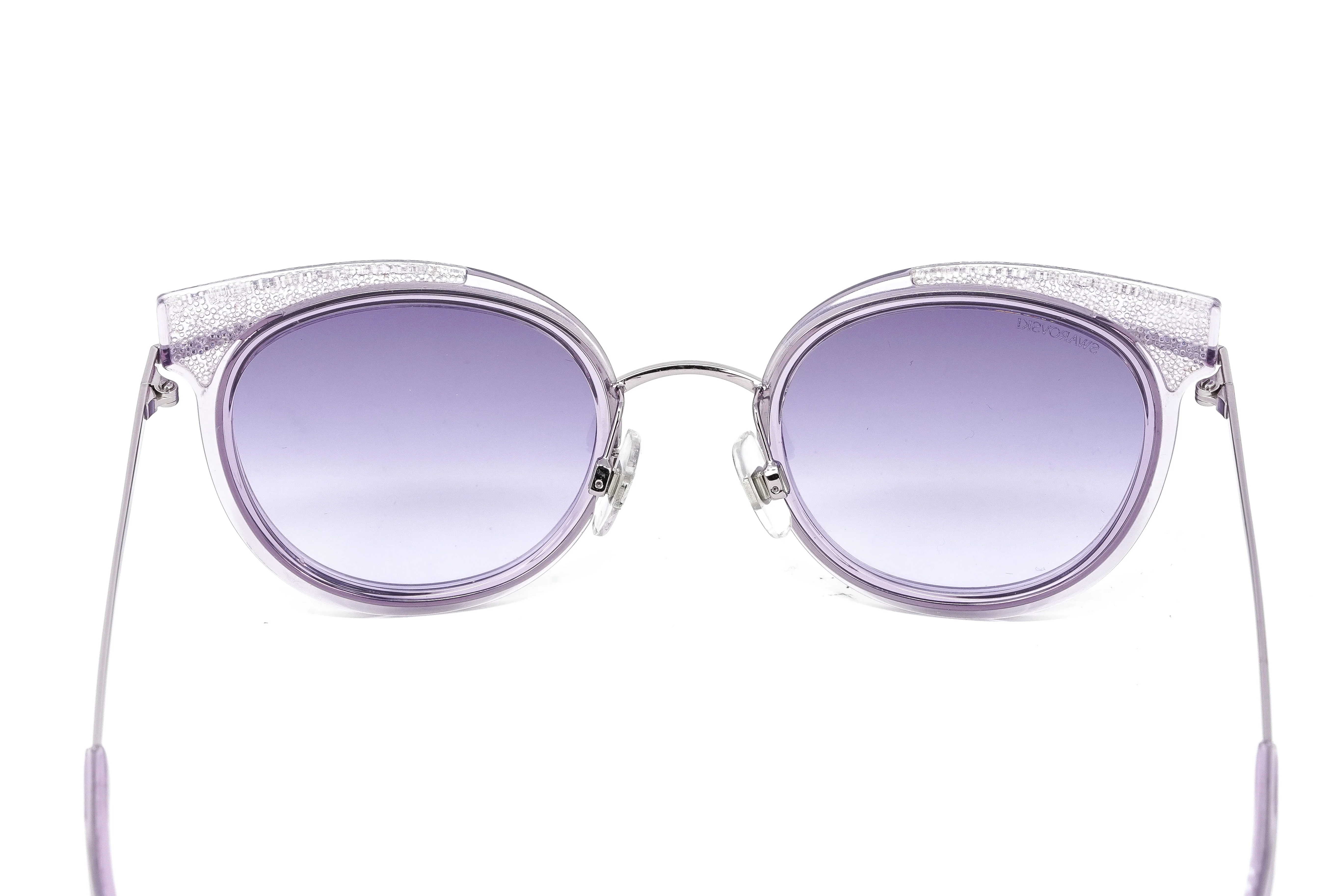 Swarovski Women's Sunglasses Round Cat Eye Violet - Image 6