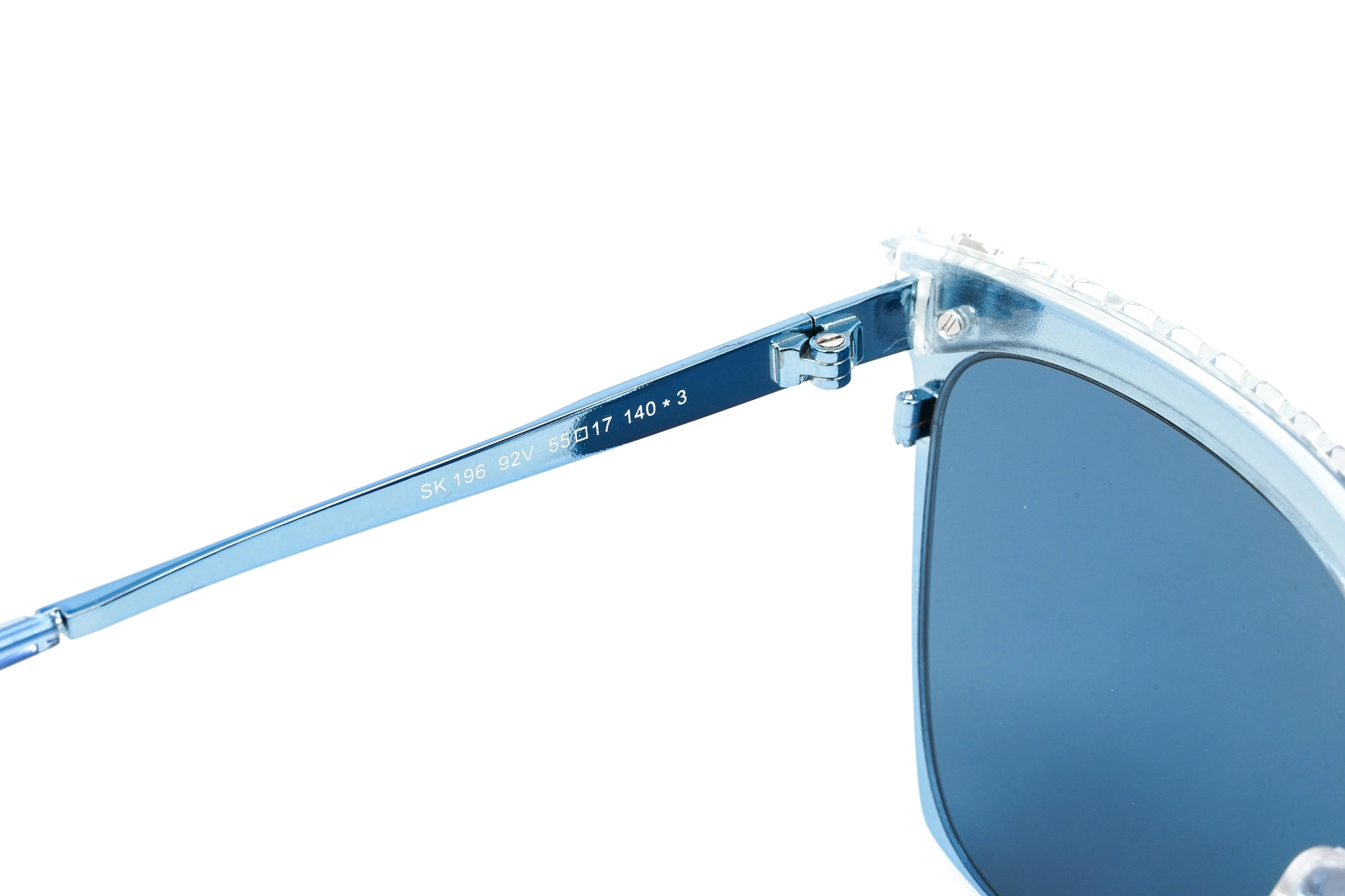 Swarovski Women's Sunglasses Square Browline Blue - Image 4