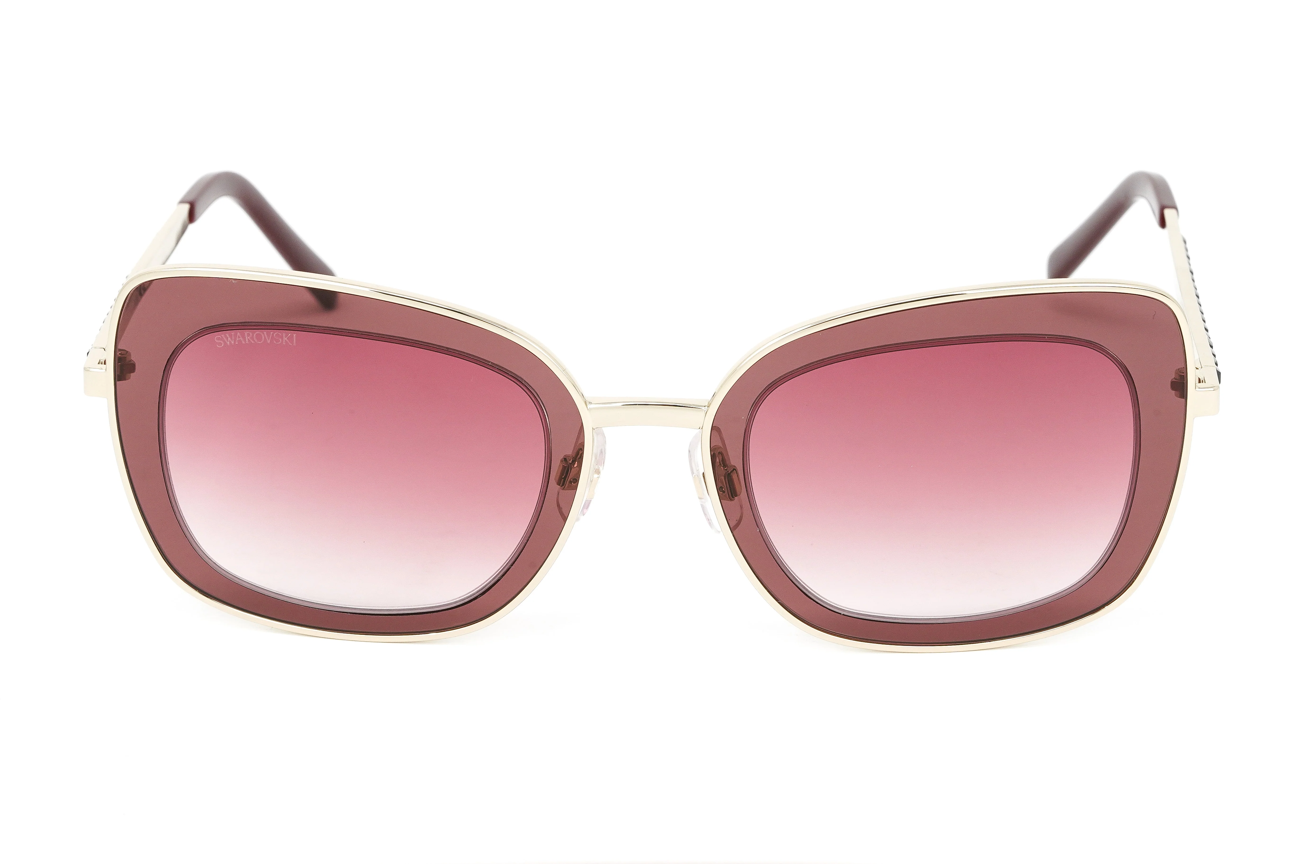 Swarovski Women's Sunglasses Square Cat Eye Burgundy