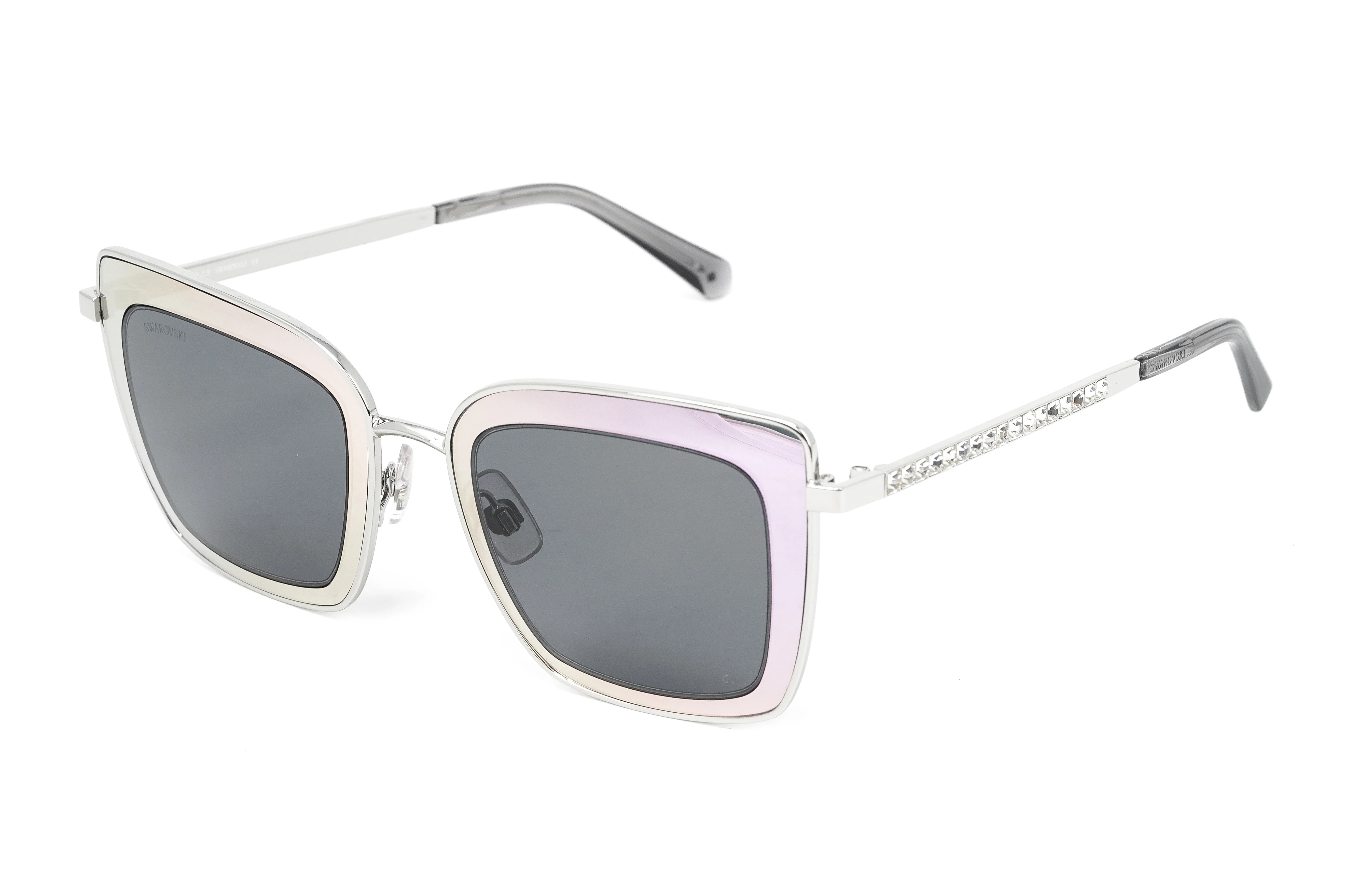 Swarovski Women's Sunglasses Square Cat Eye Mirror Pink - Image 2